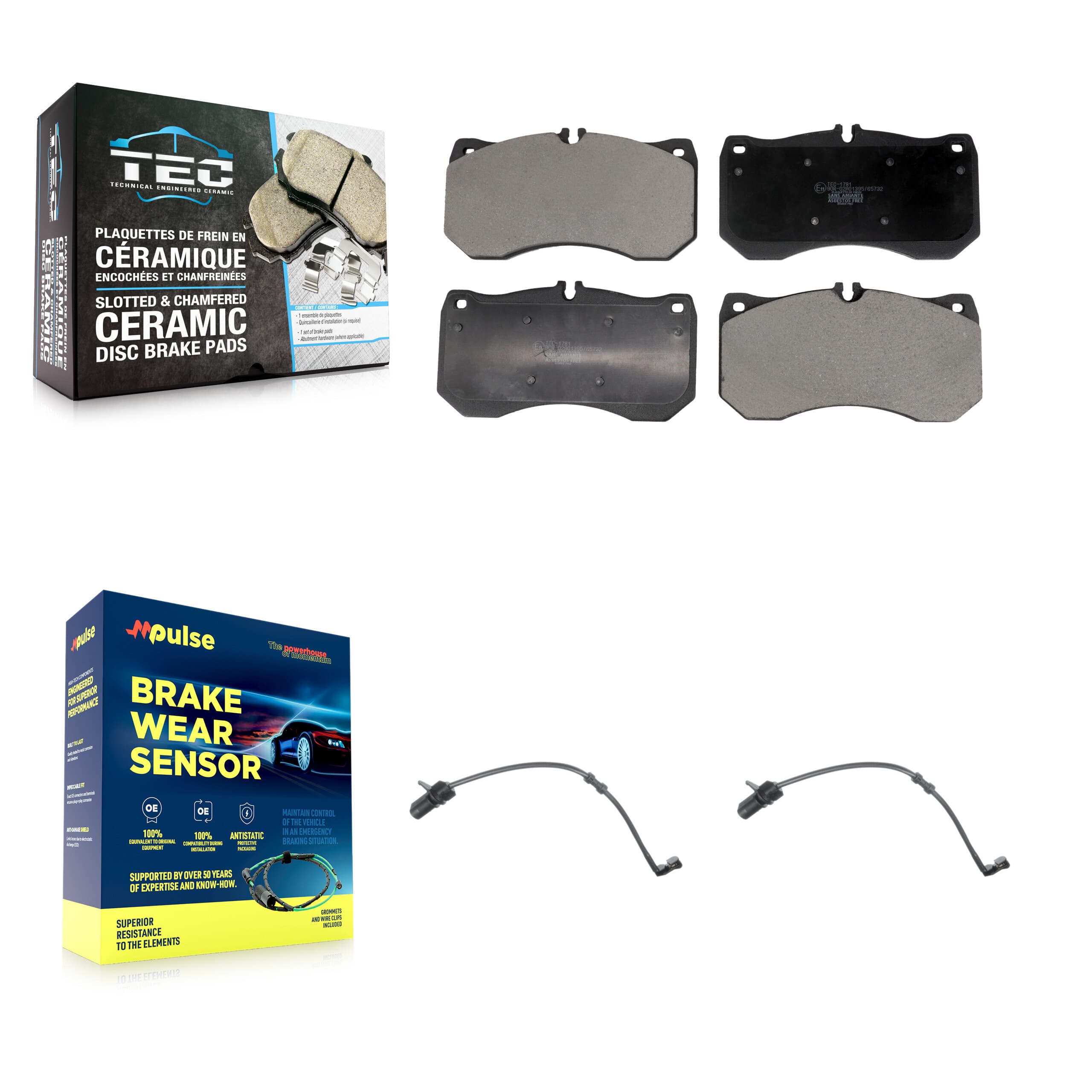 TEC - KTW-101554 - Front Disc Brake Pad Kits image 1