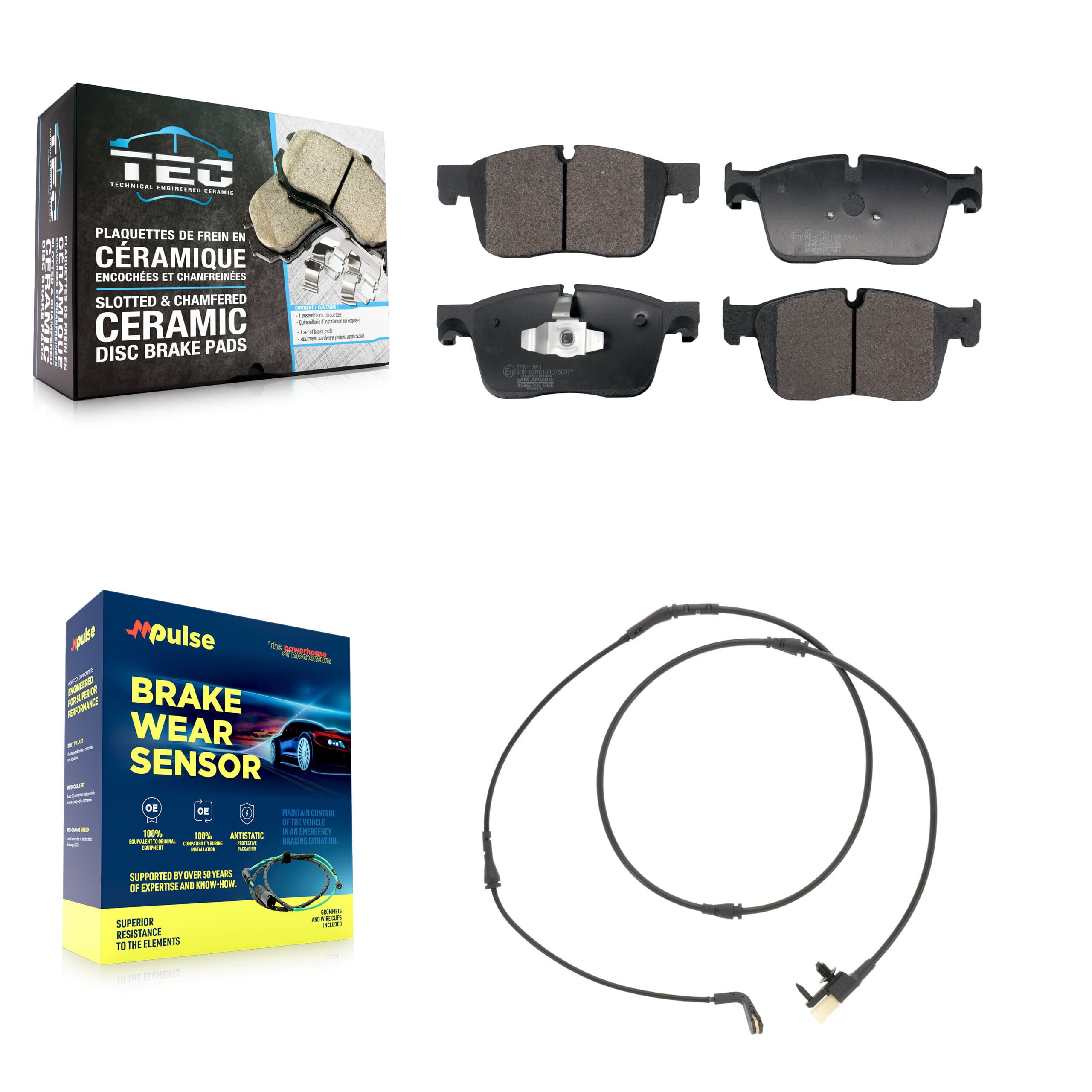 TEC - KTW-101580 - Front Disc Brake Pad Kits image 1