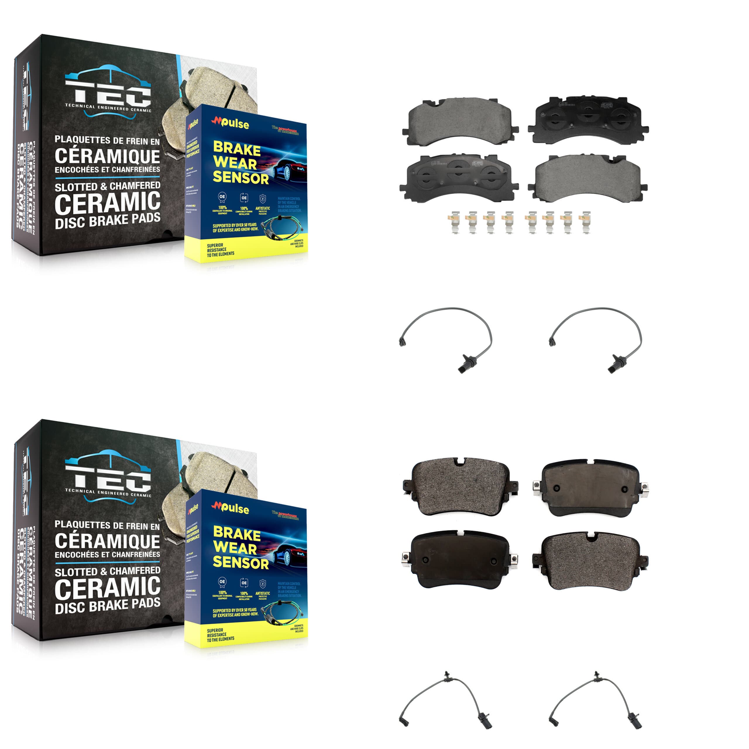 TEC - KTW-101619 - Front and Rear Disc Brake Pad Kits image 1