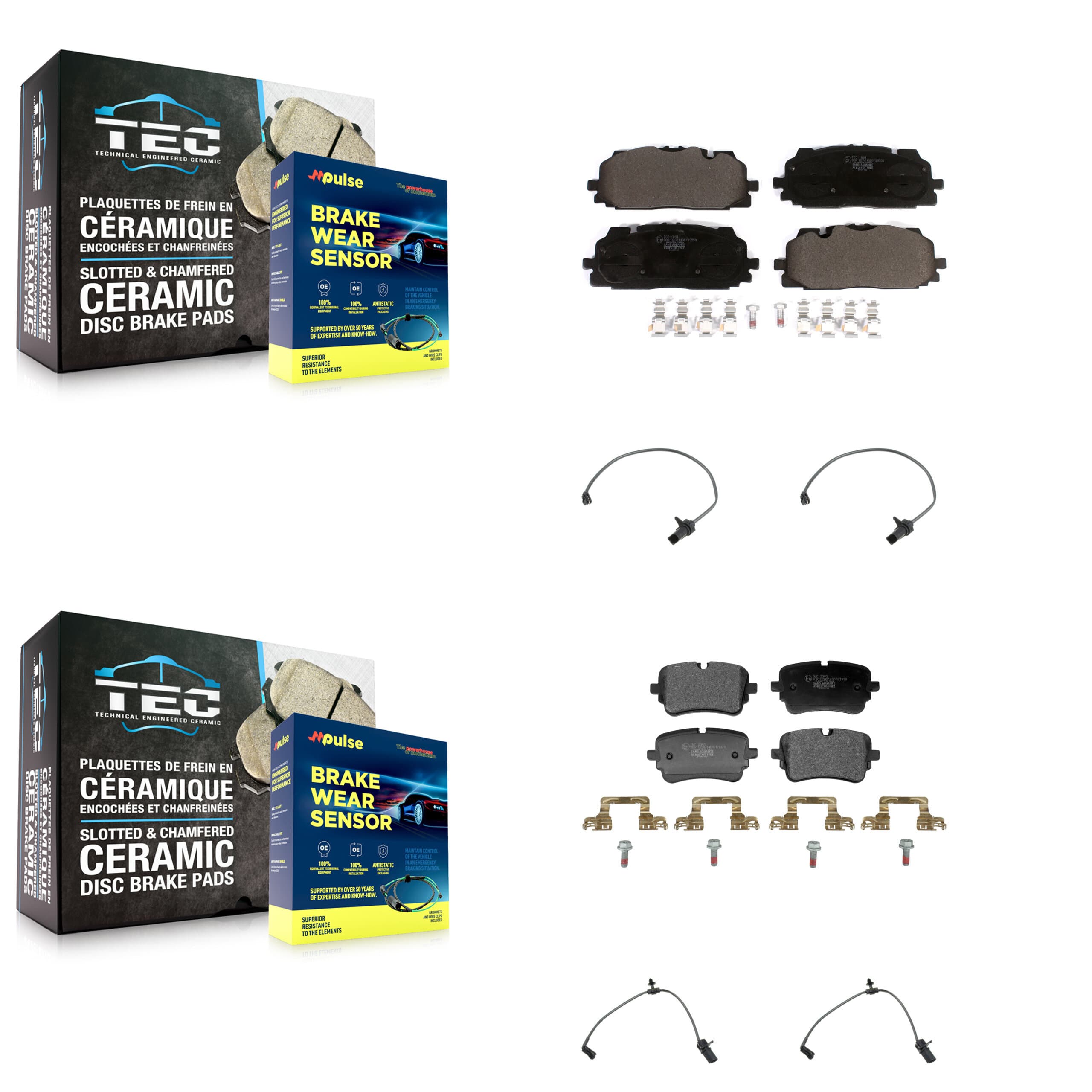 TEC - KTW-101626 - Front and Rear Disc Brake Pad Kits image 1