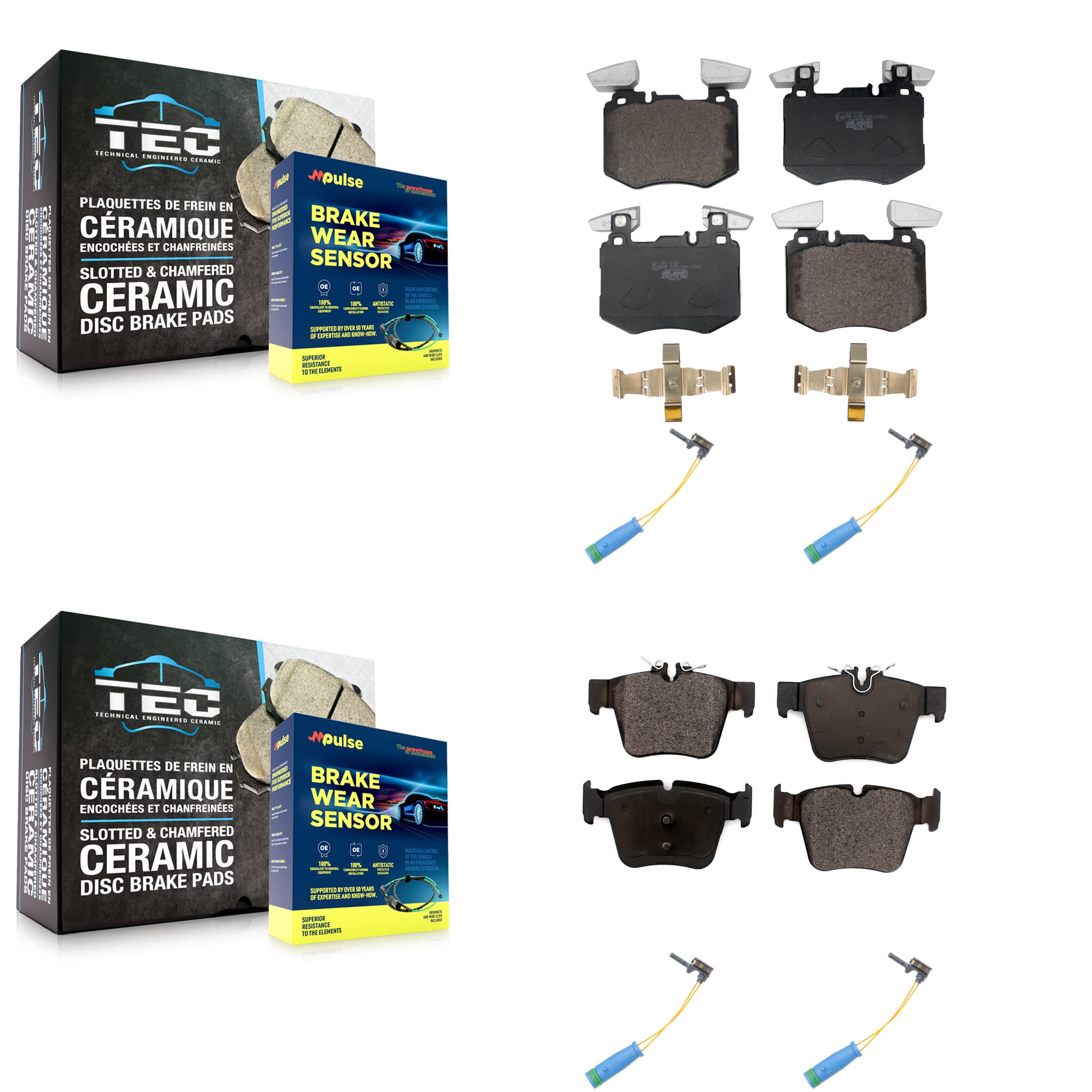 TEC - KTW-101635 - Front and Rear Disc Brake Pad Kits image 1