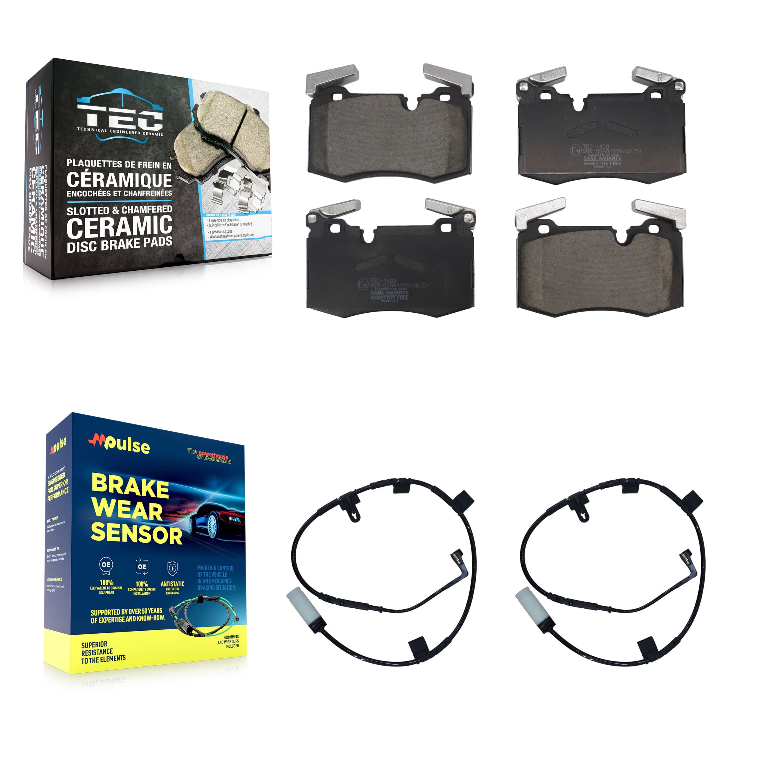 TEC - KTW-101695 - Front Disc Brake Pad Kits image 1