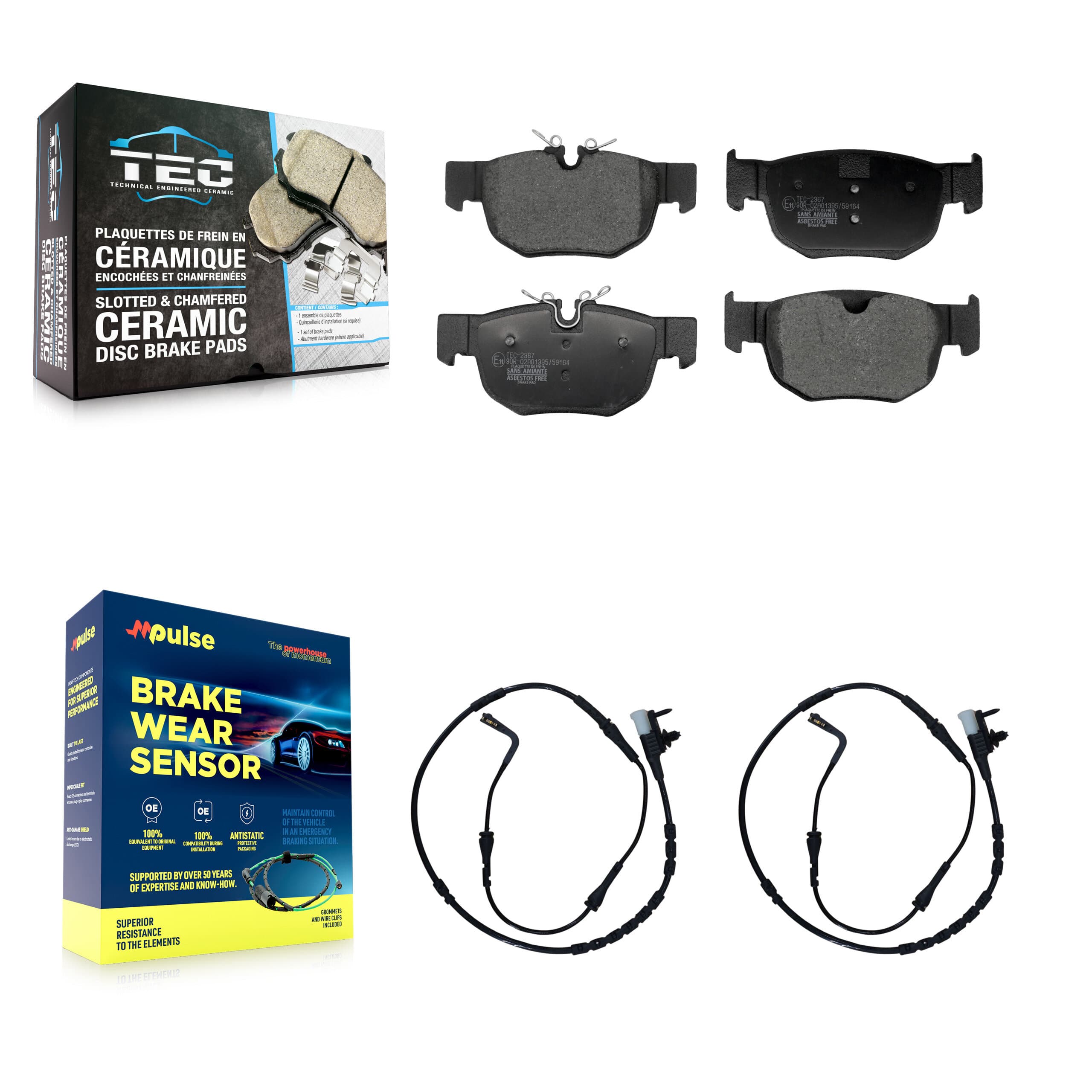 TEC - KTW-101719 - Rear Disc Brake Pad Kits image 1