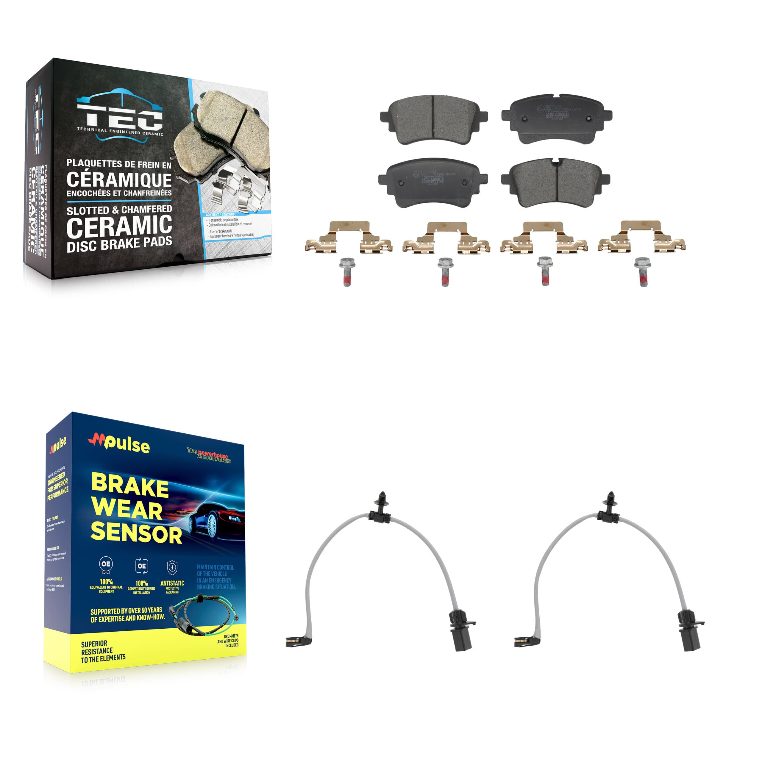 TEC - KTW-101725 - Rear Disc Brake Pad Kits image 1
