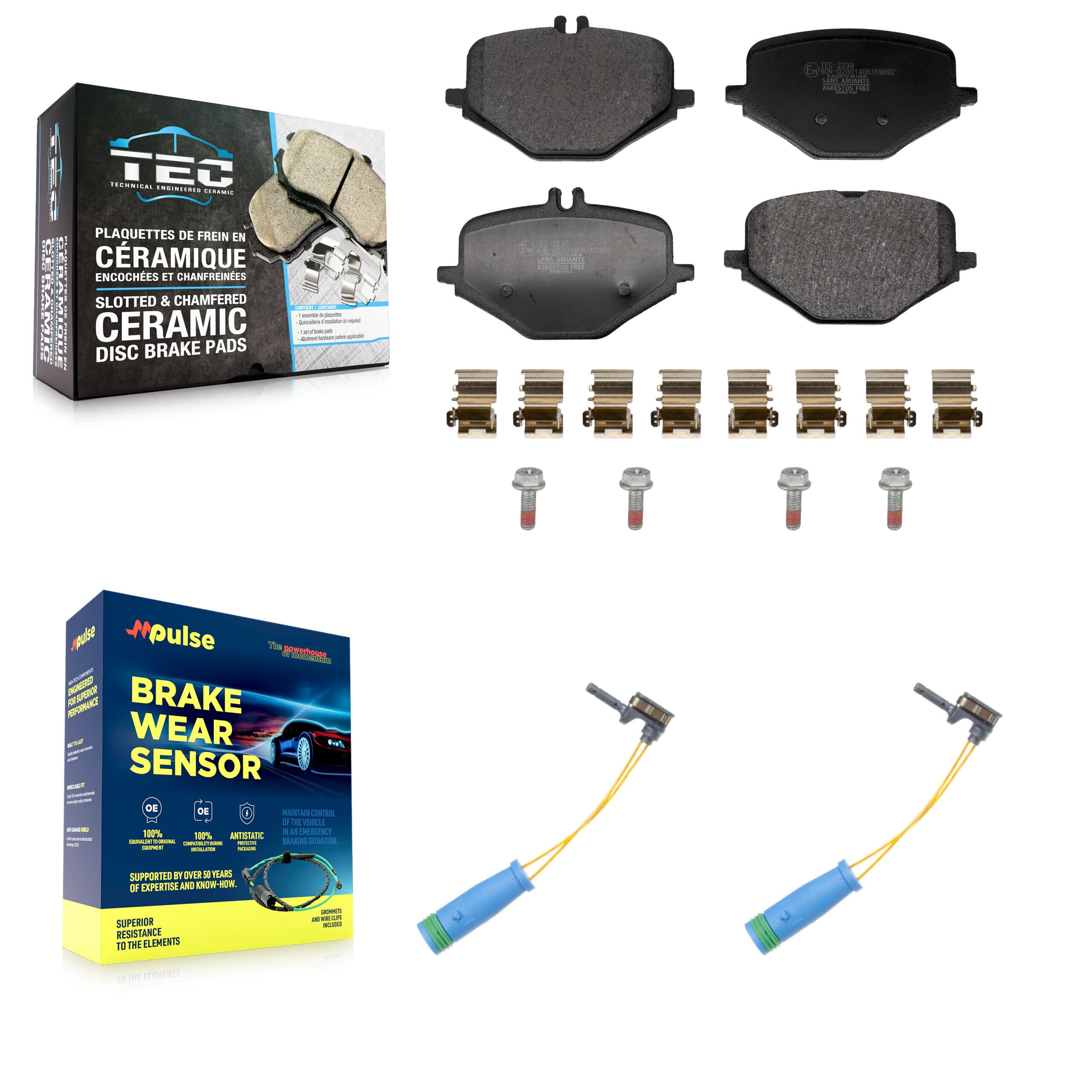 TEC - KTW-101733 - Rear Disc Brake Pad Kits image 1