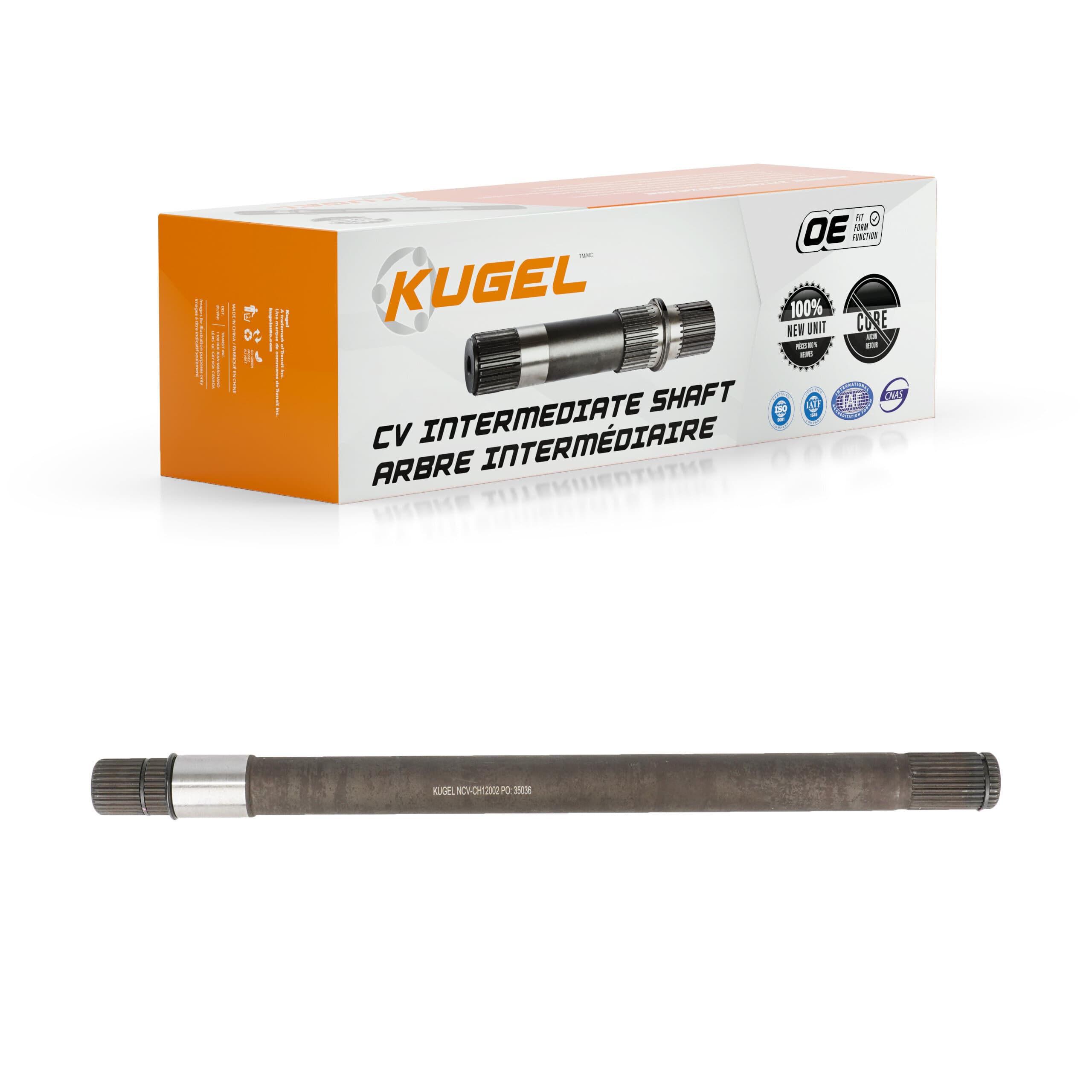 Kugel - NCV-CH12002 - Front Right CV Intermediate Shaft image 1