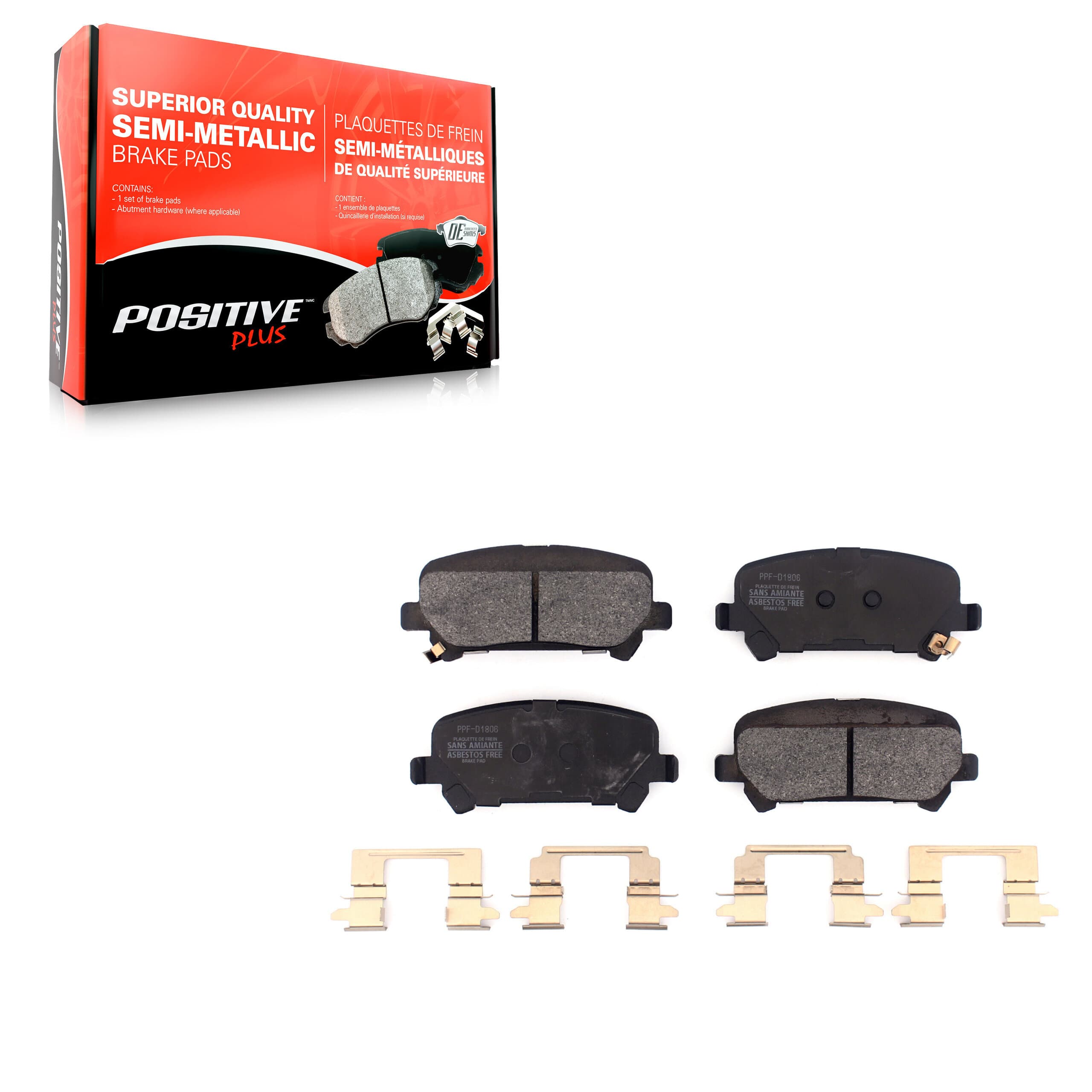 Positive Plus - PPF-D1806 - Rear Disc Brake Pad image 1