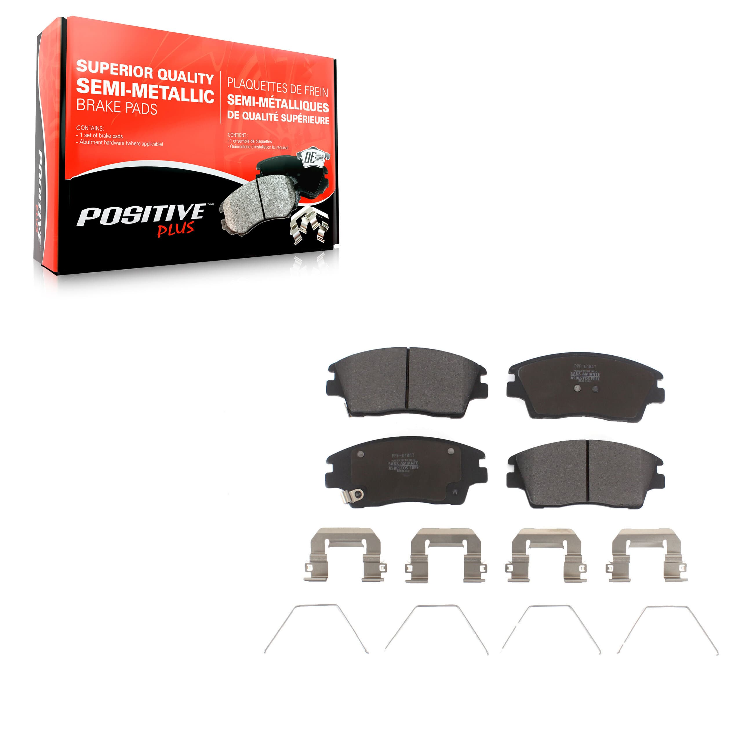 Positive Plus - PPF-D1847 - Front Disc Brake Pad image 1