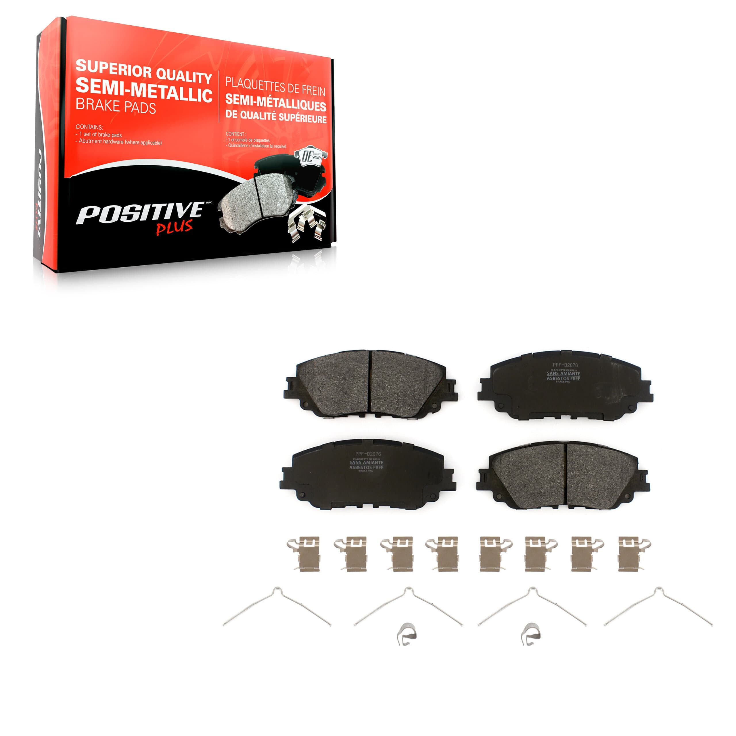 Positive Plus - PPF-D2076 - Front Disc Brake Pad image 1