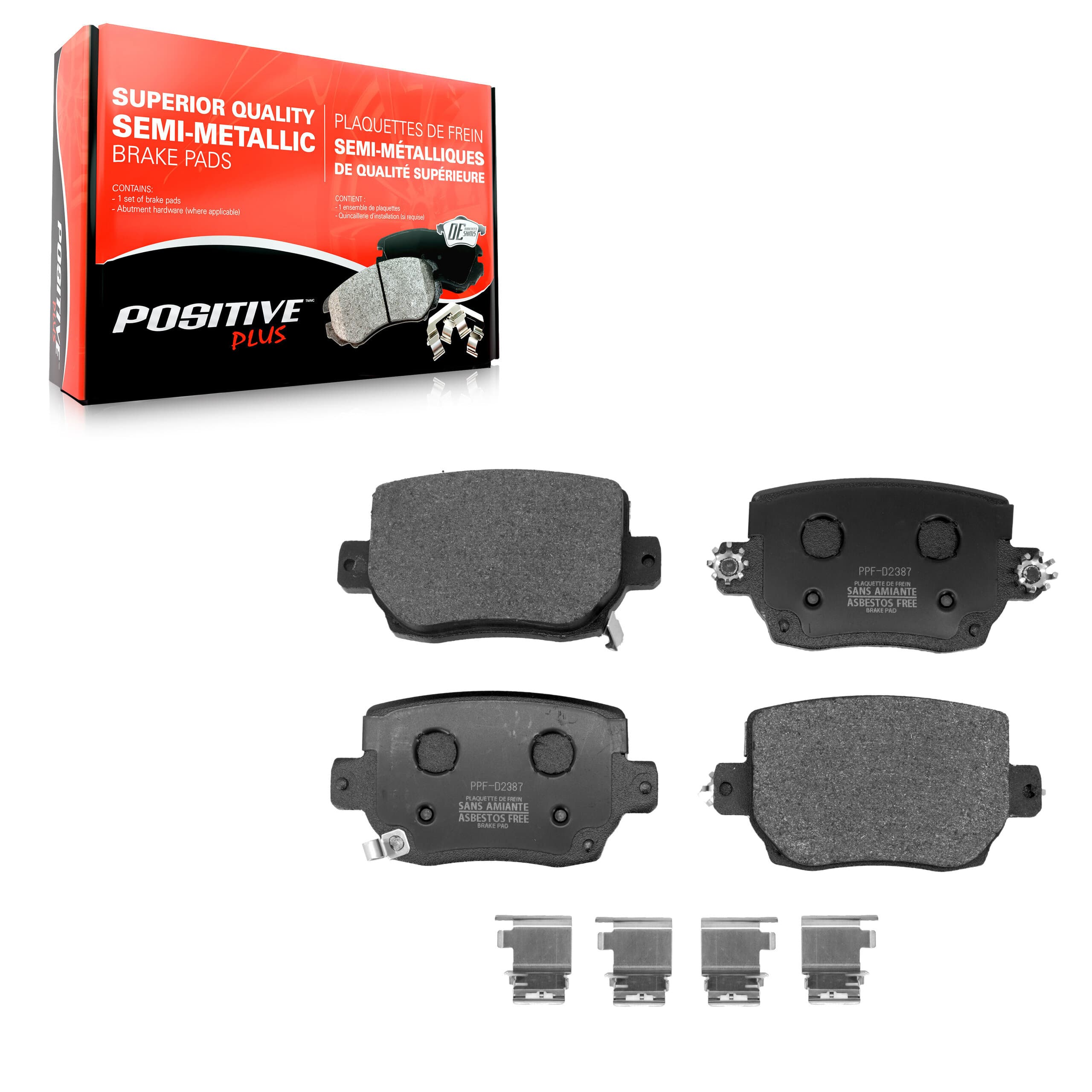 Positive Plus - PPF-D2387 - Rear Disc Brake Pad image 1