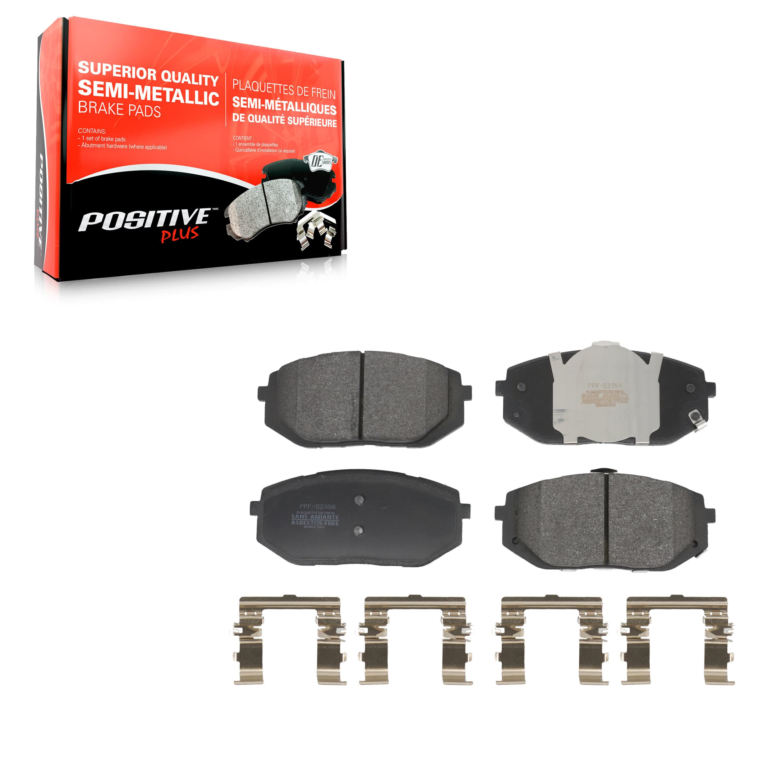 Positive Plus - PPF-D2398 - Front Disc Brake Pad image 1