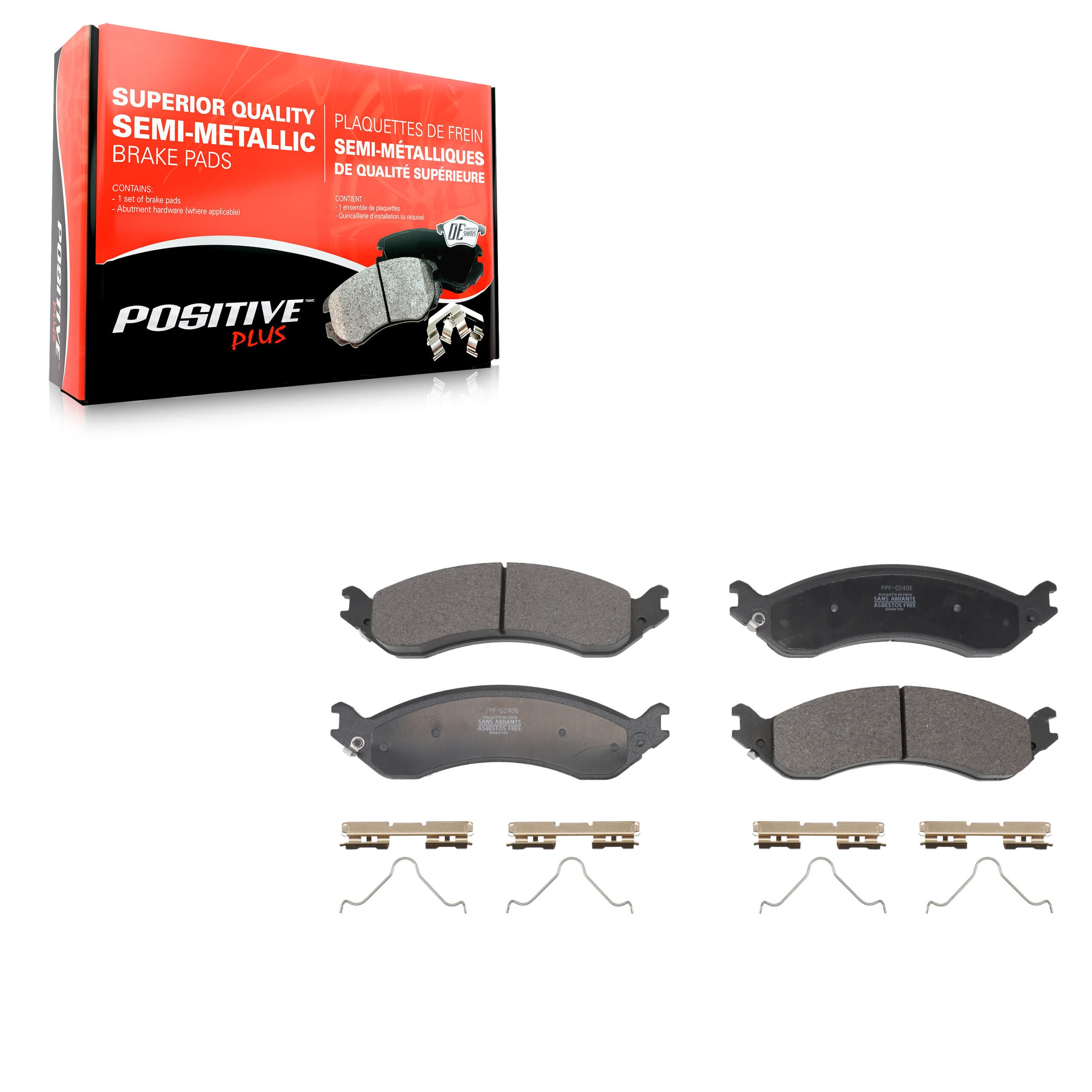 Positive Plus - PPF-D2406 - Rear Disc Brake Pad image 1