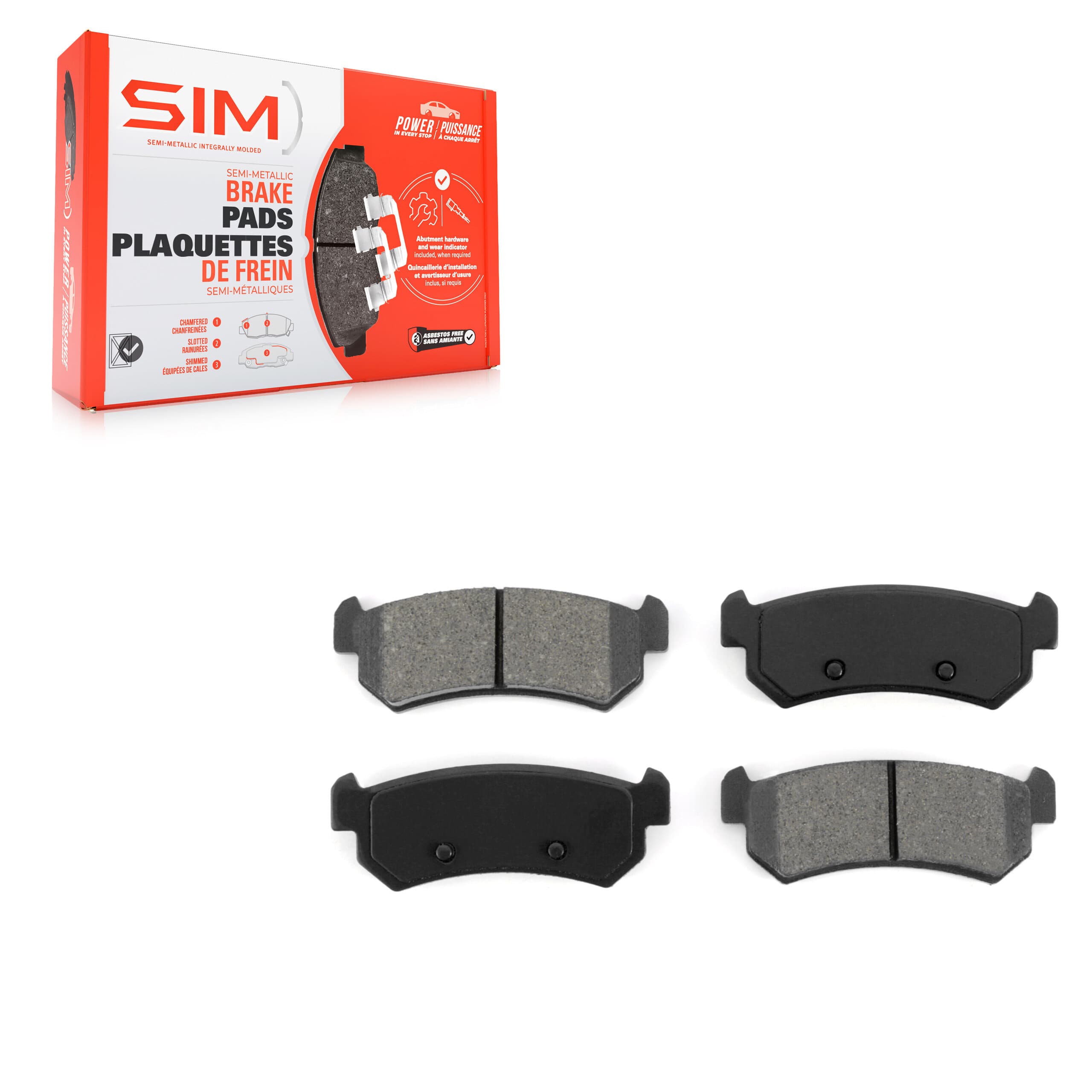 SIM - SIM-1036 - Rear Disc Brake Pad image 1