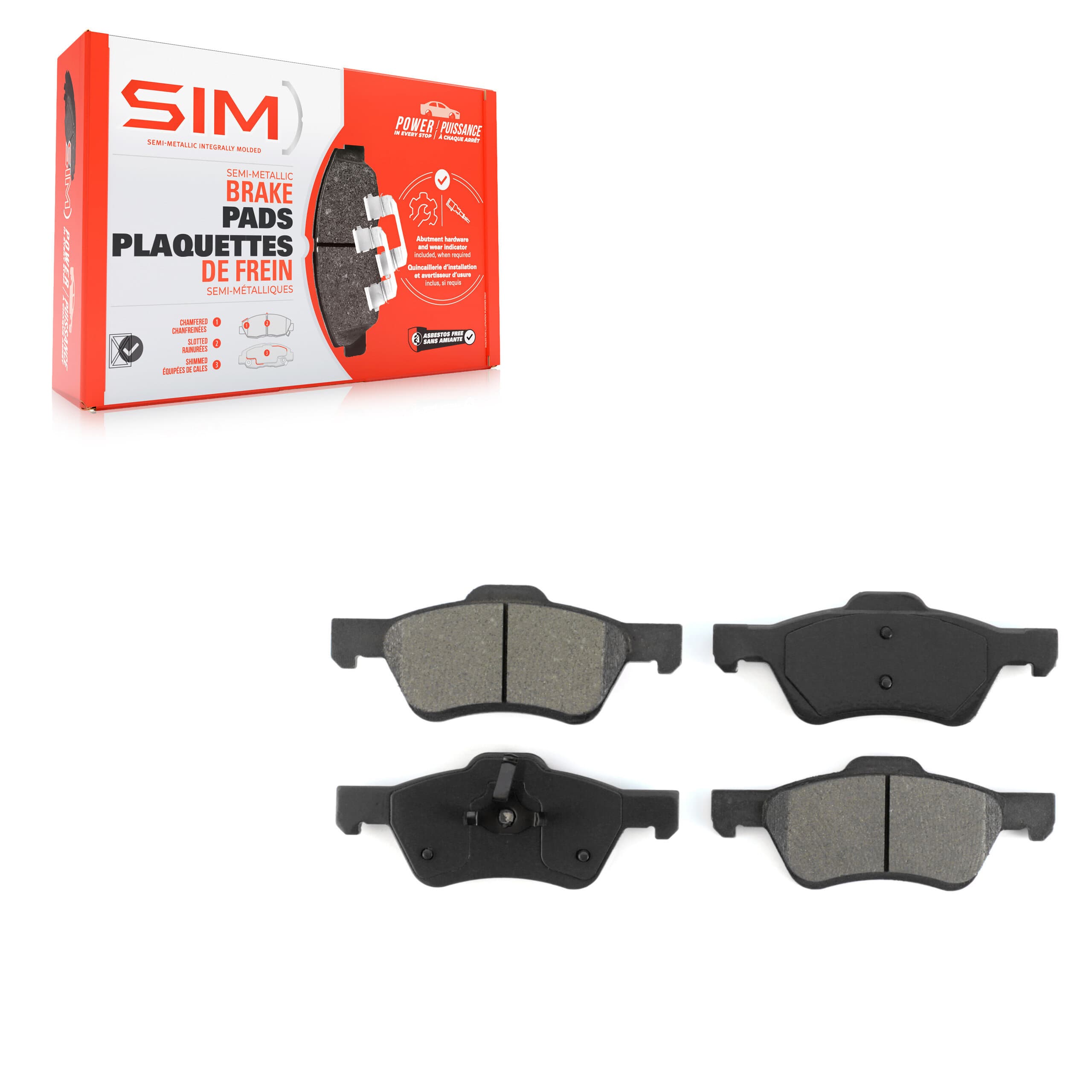 SIM - SIM-1047B - Front Disc Brake Pad image 1