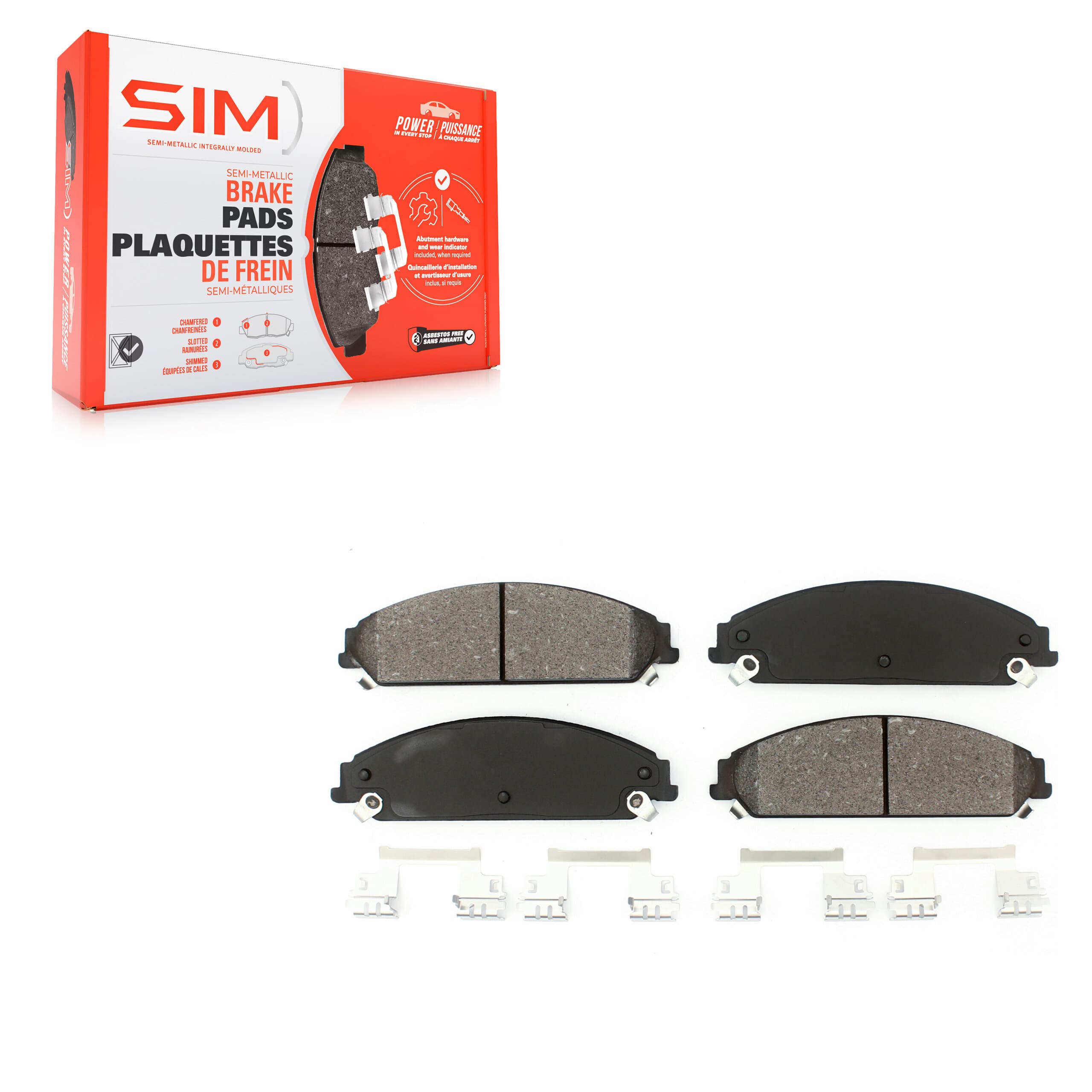 SIM - SIM-1058 - Front Disc Brake Pad image 1