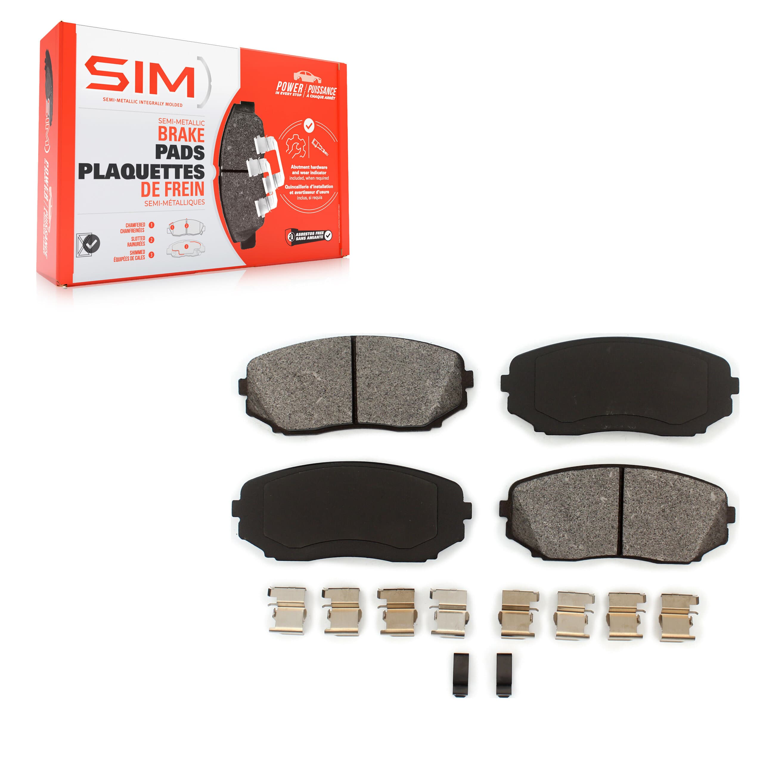 SIM - SIM-1258 - Front Disc Brake Pad image 1