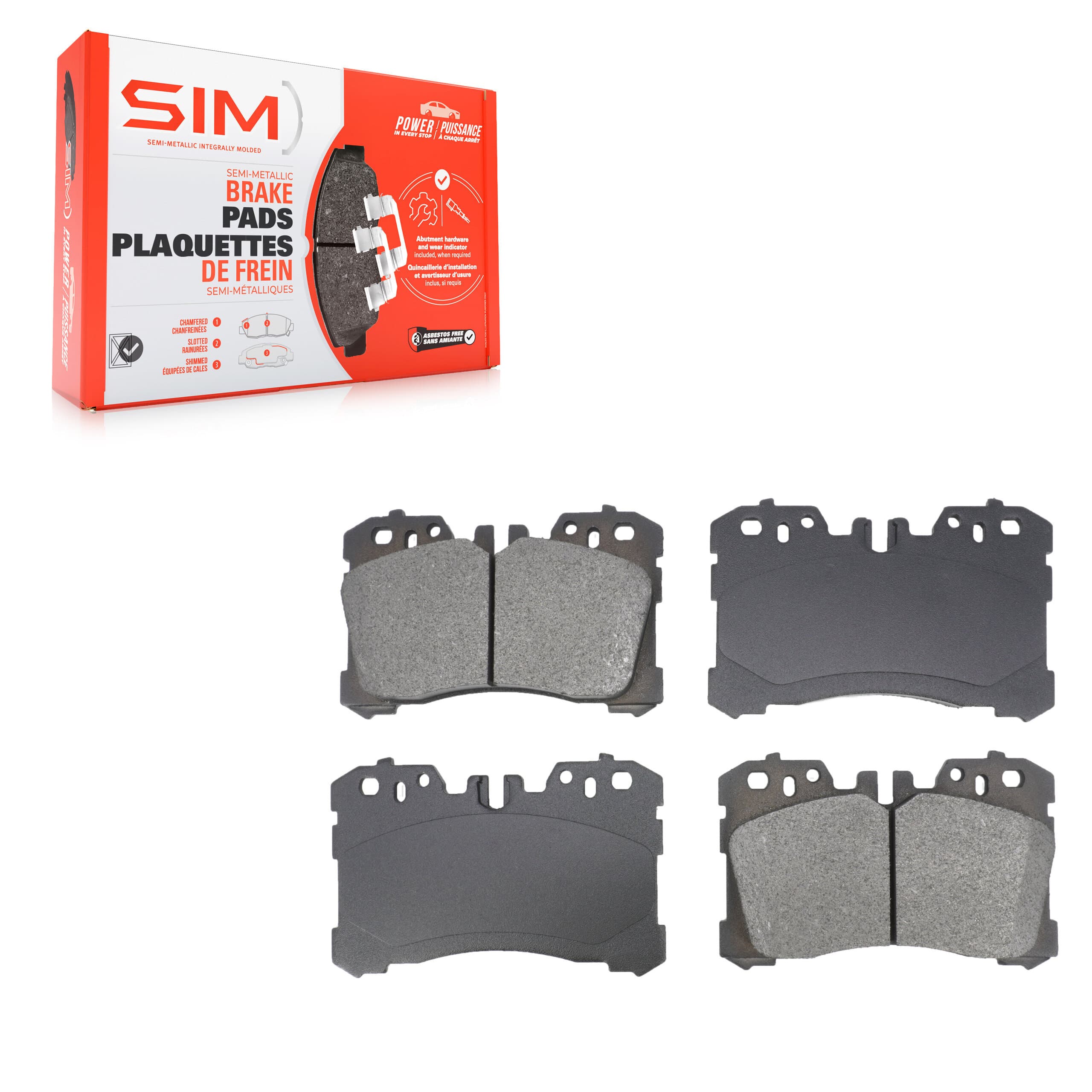 SIM - SIM-1282 - Front Disc Brake Pad image 1