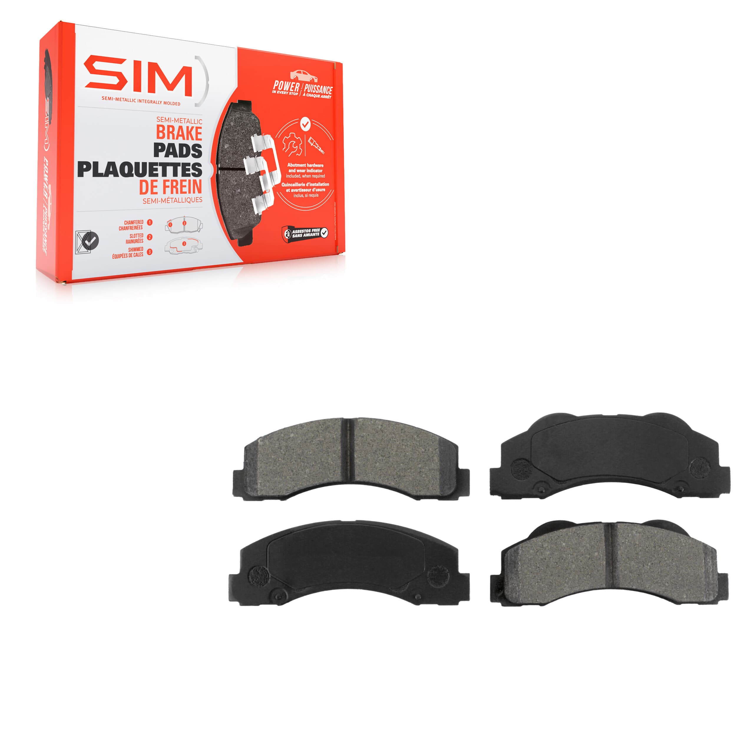 SIM - SIM-1414 - Front Disc Brake Pad image 1