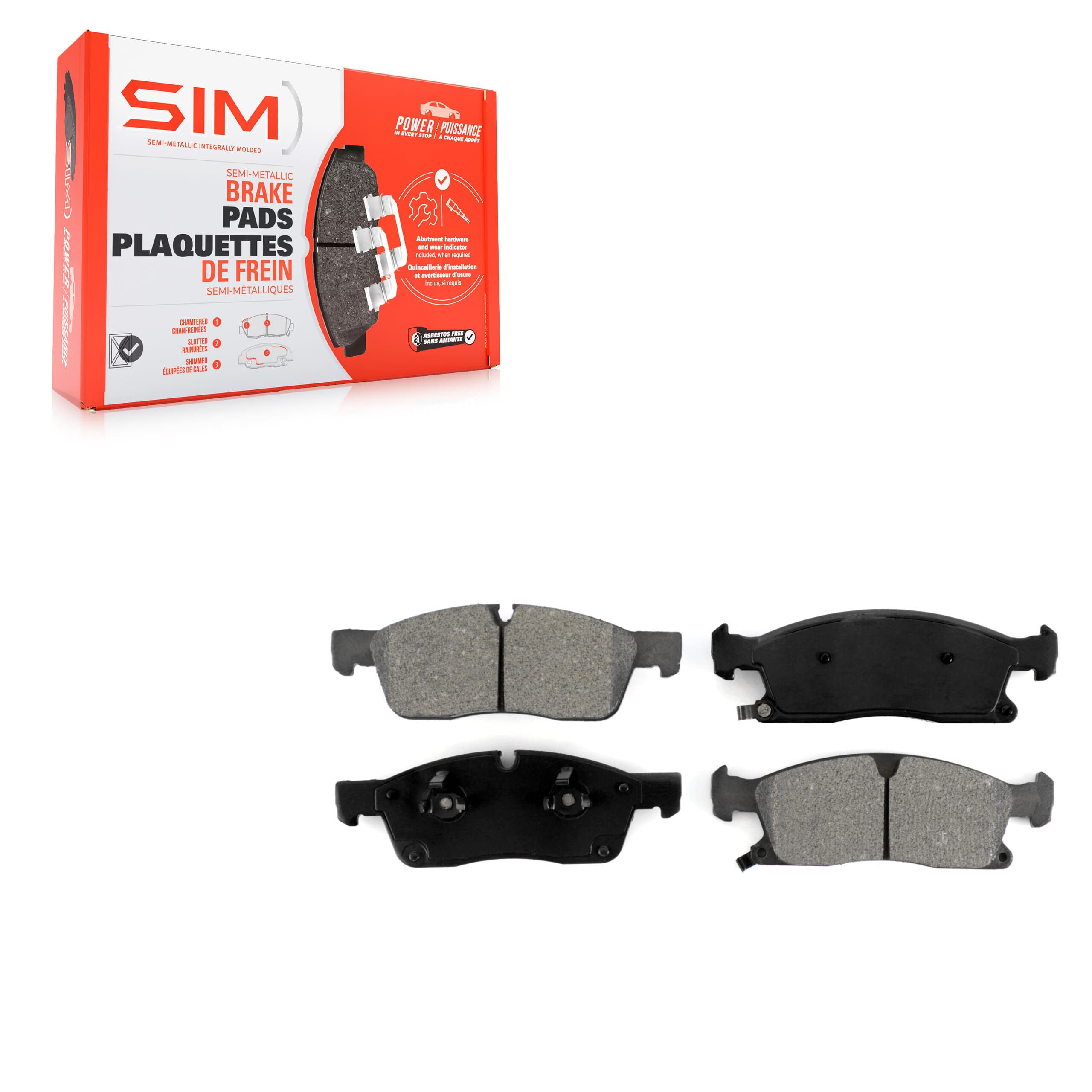 SIM - SIM-1455 - Front Disc Brake Pad image 1