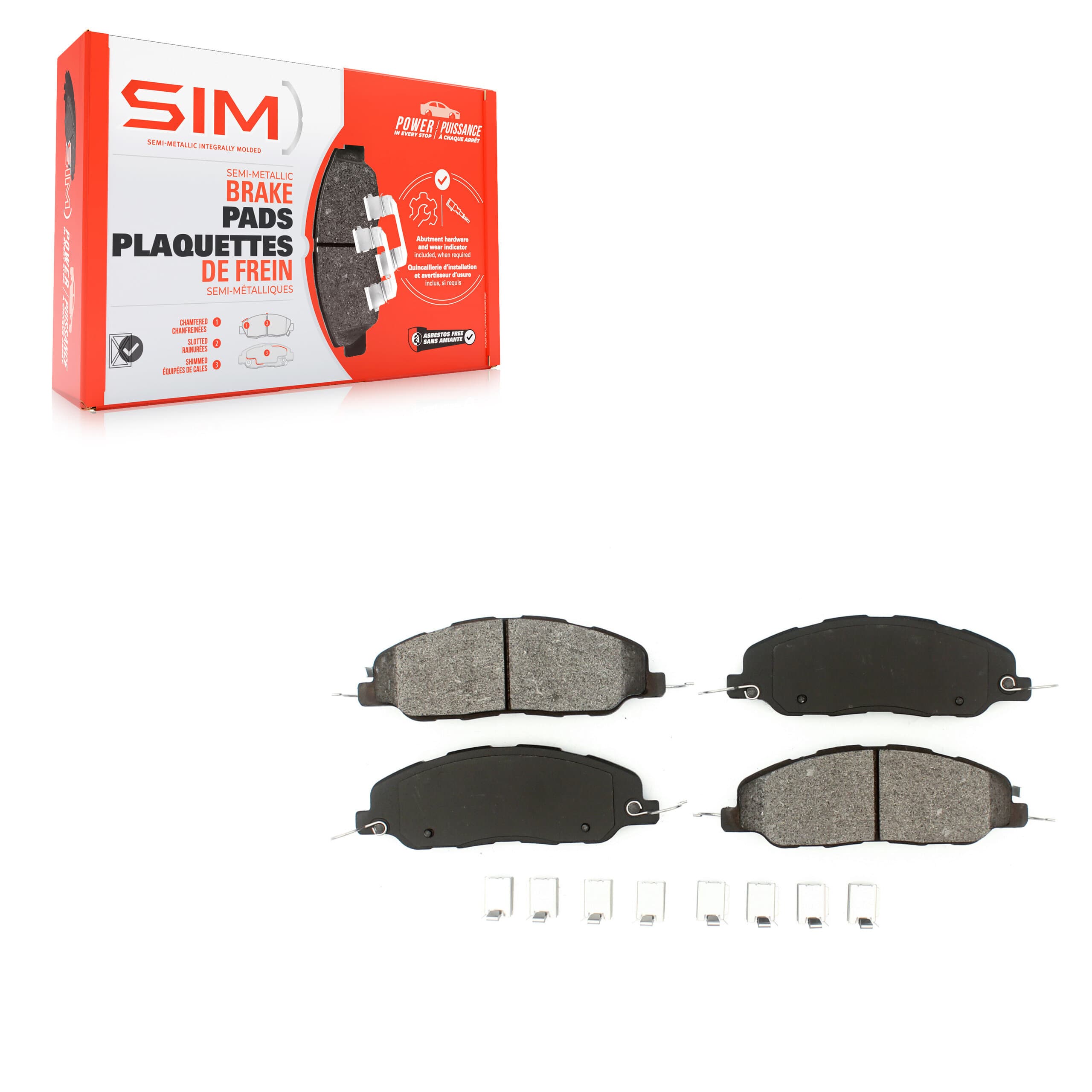 SIM - SIM-1463 - Front Disc Brake Pad image 1