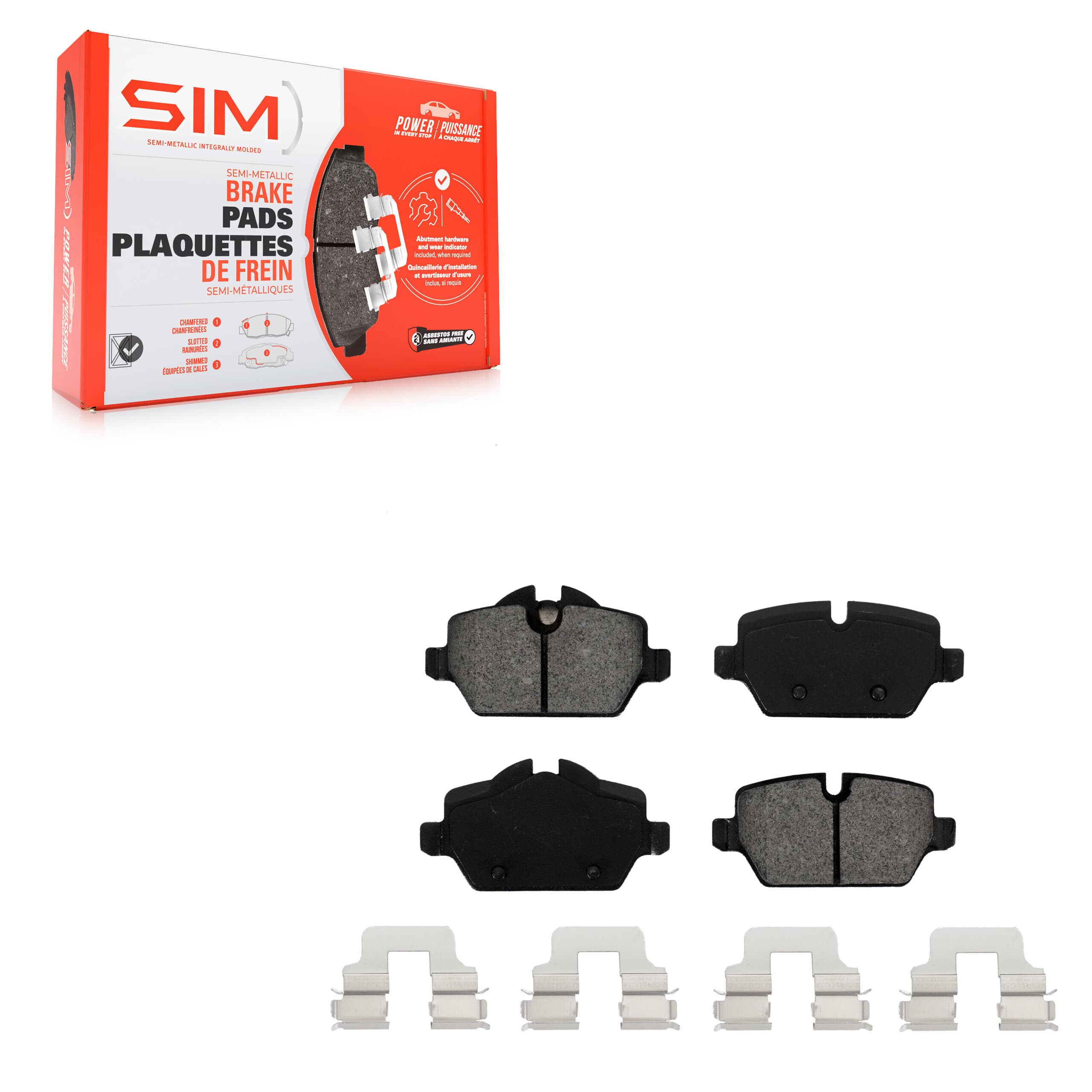 SIM - SIM-1554 - Rear Disc Brake Pad image 1