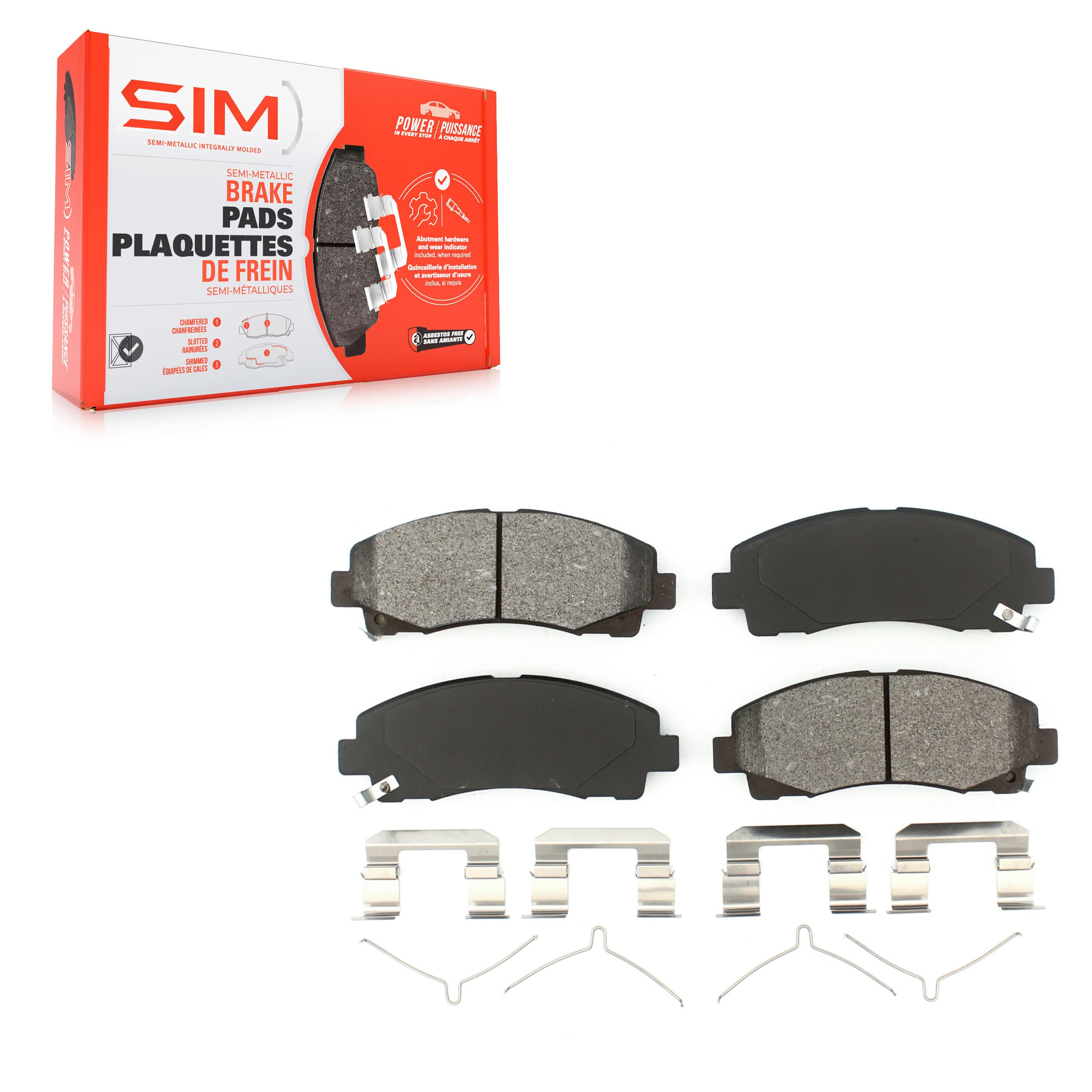SIM - SIM-1584 - Front Disc Brake Pad image 1