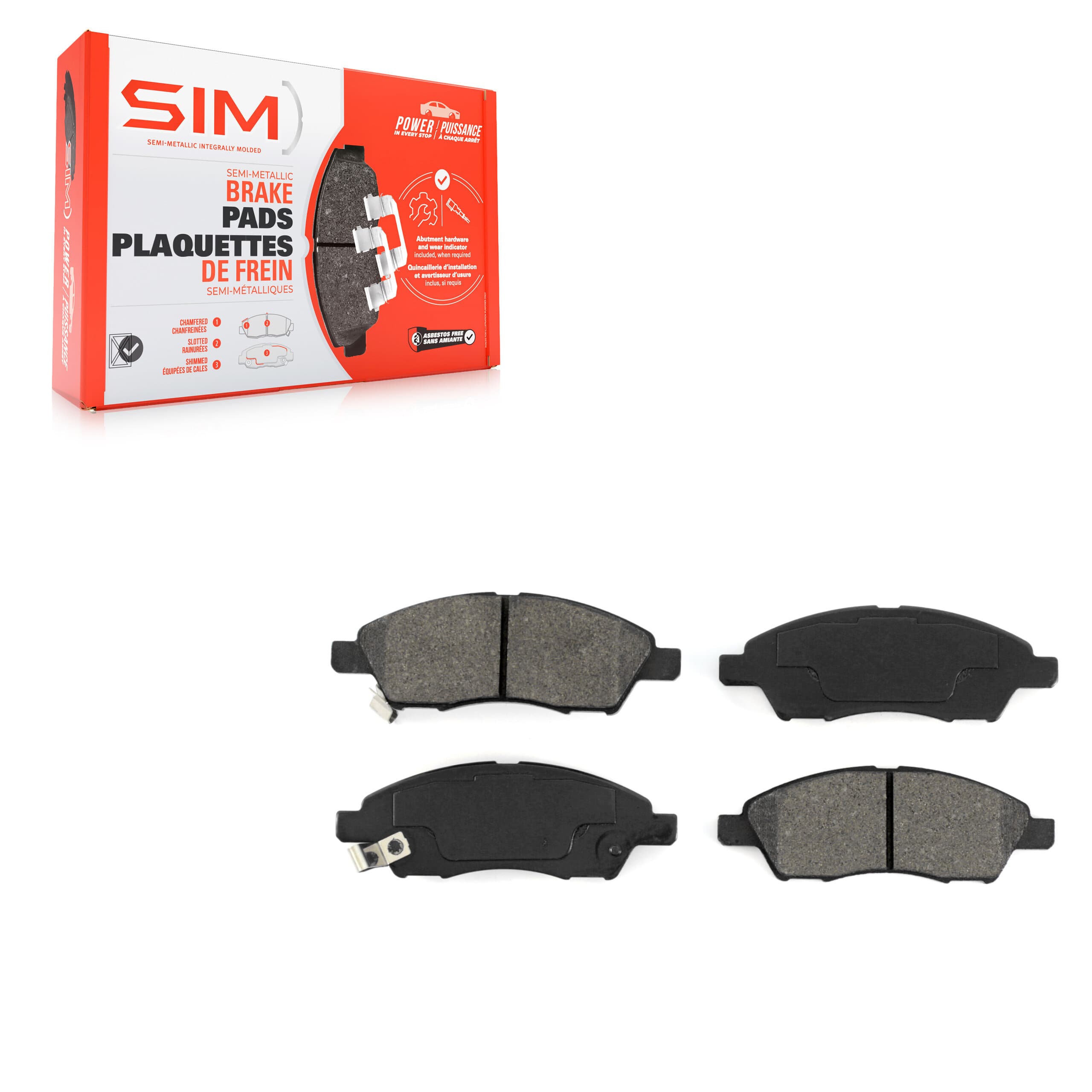 SIM - SIM-1592 - Front Disc Brake Pad image 1