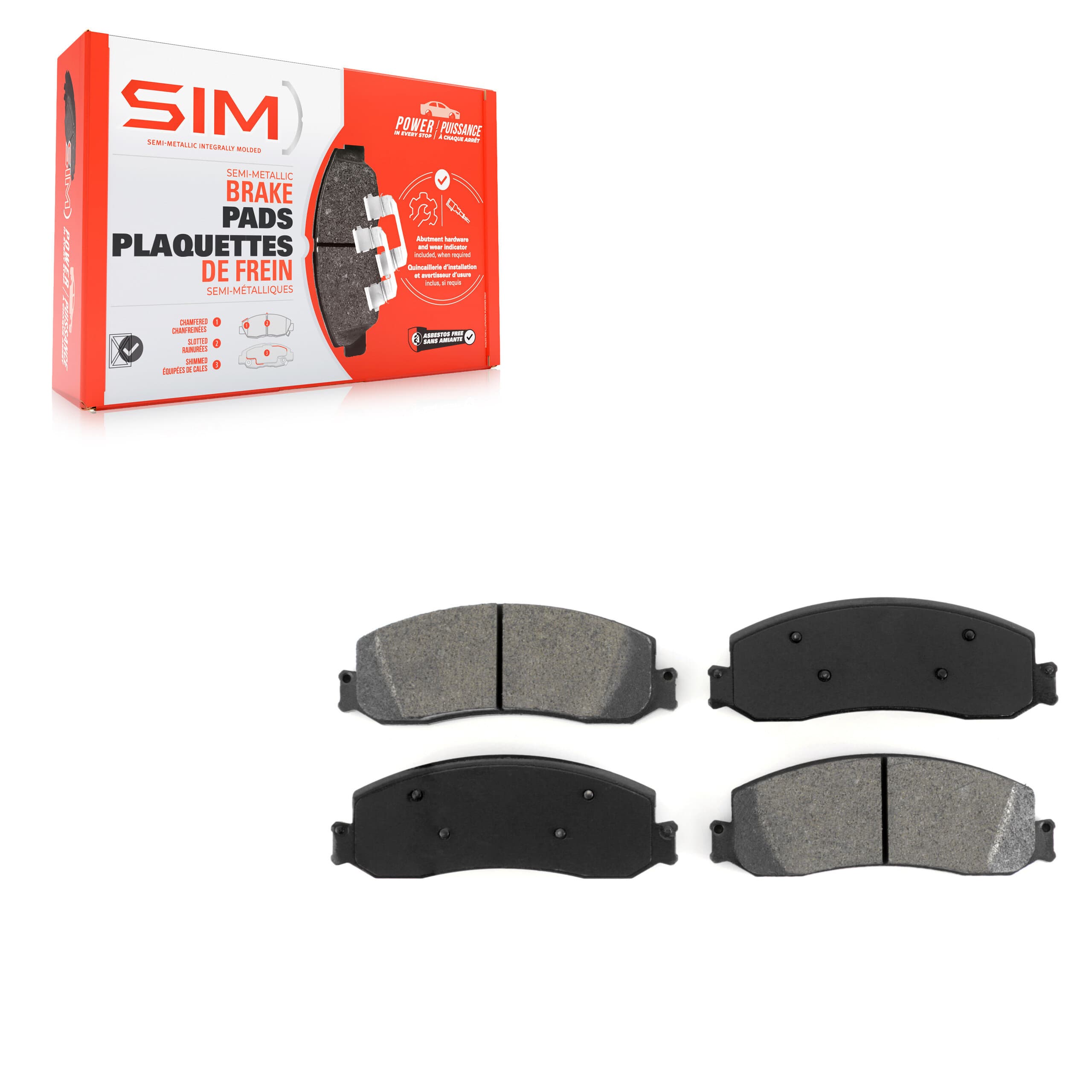 SIM - SIM-1631 - Front Disc Brake Pad image 1