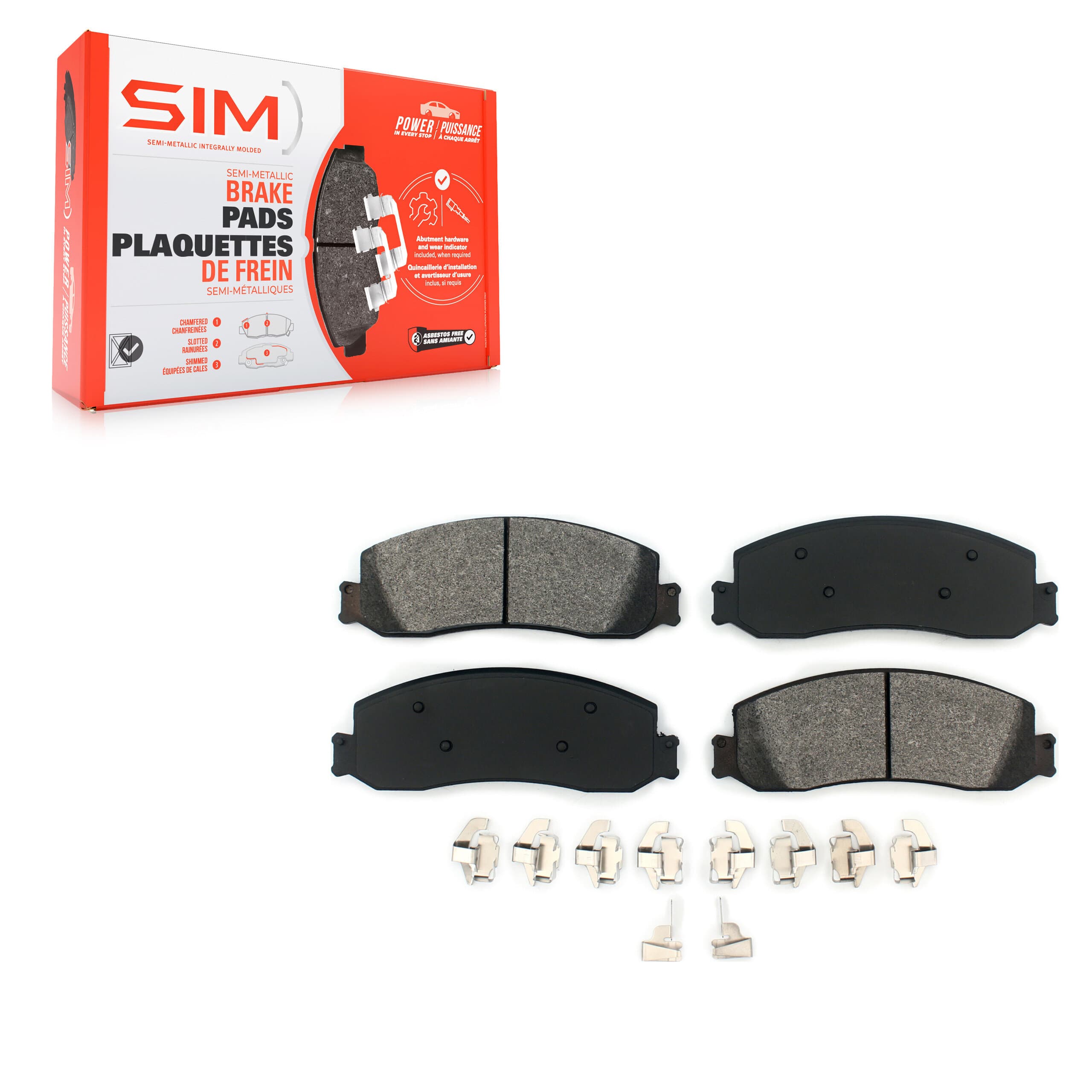 SIM - SIM-1631A - Front Disc Brake Pad image 1