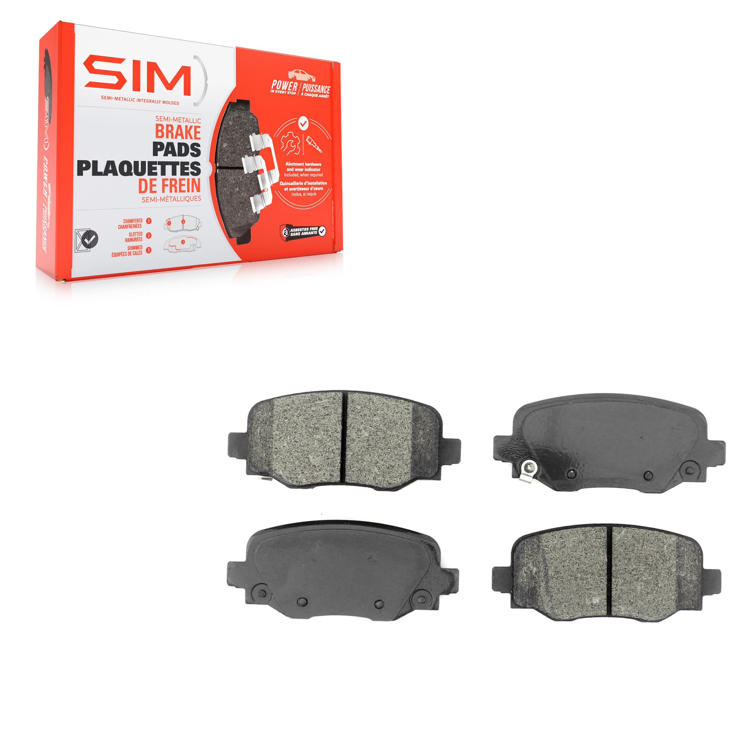 SIM - SIM-1734 - Rear Disc Brake Pad image 1
