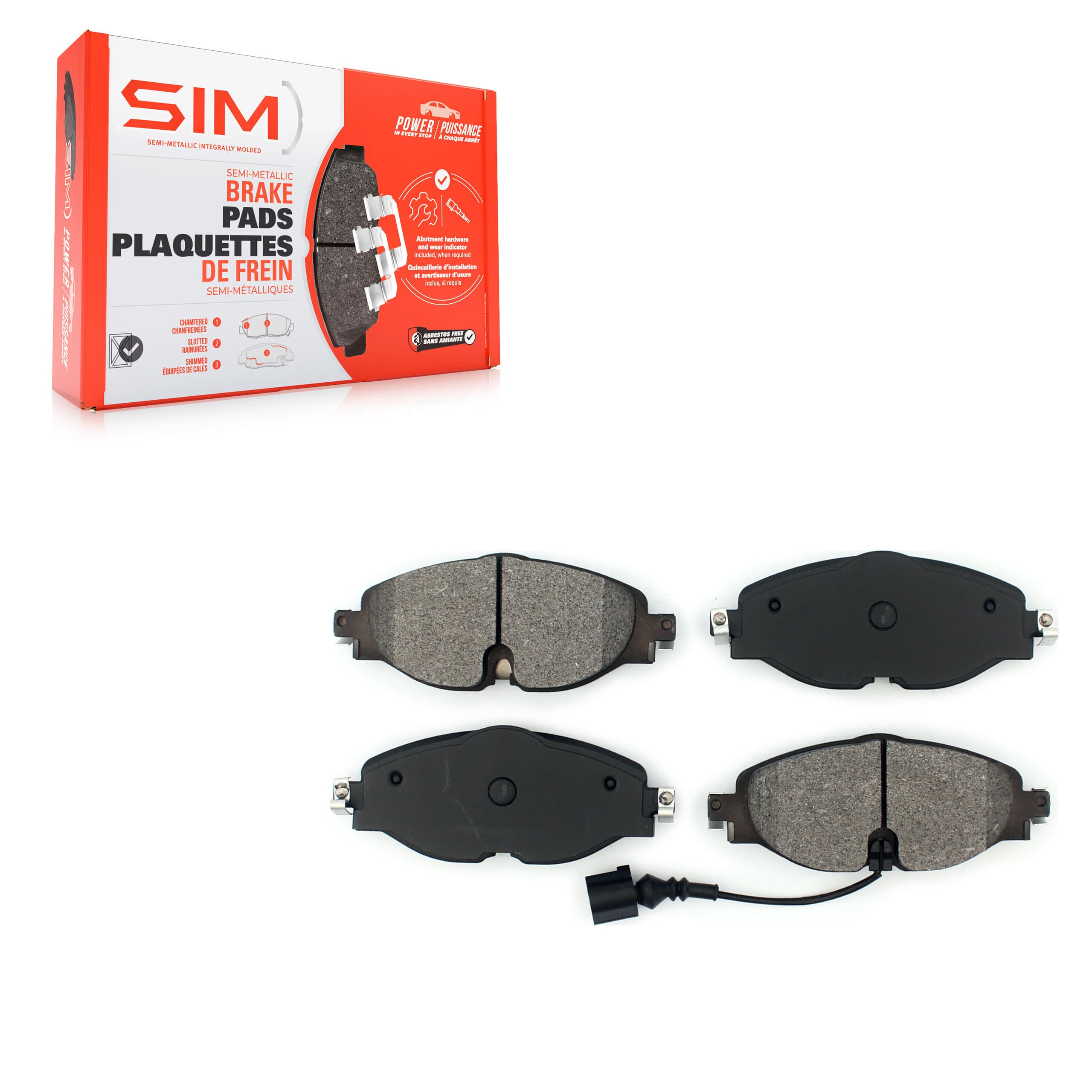 SIM - SIM-1760A - Front Disc Brake Pad image 1