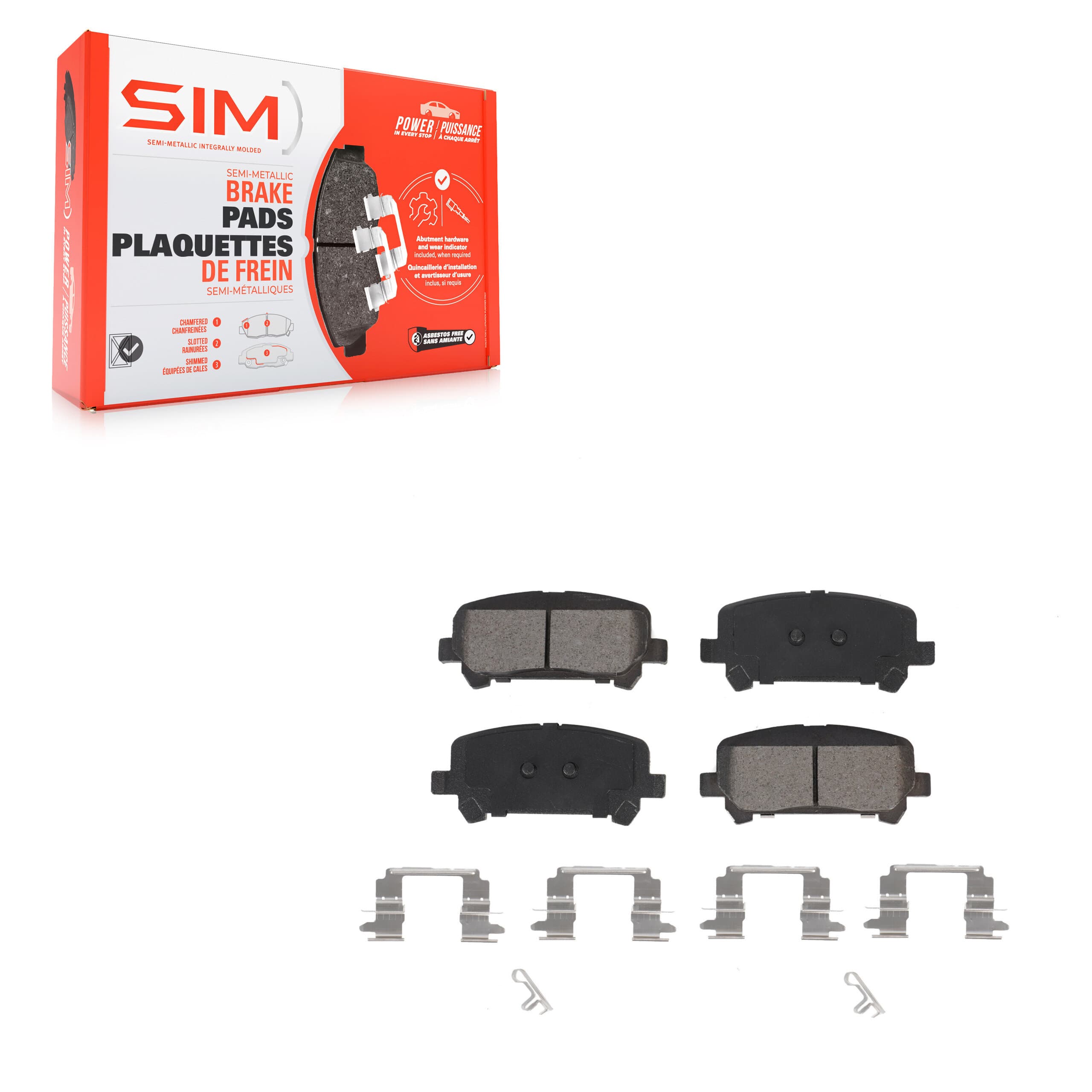 SIM - SIM-1806 - Rear Disc Brake Pad image 1