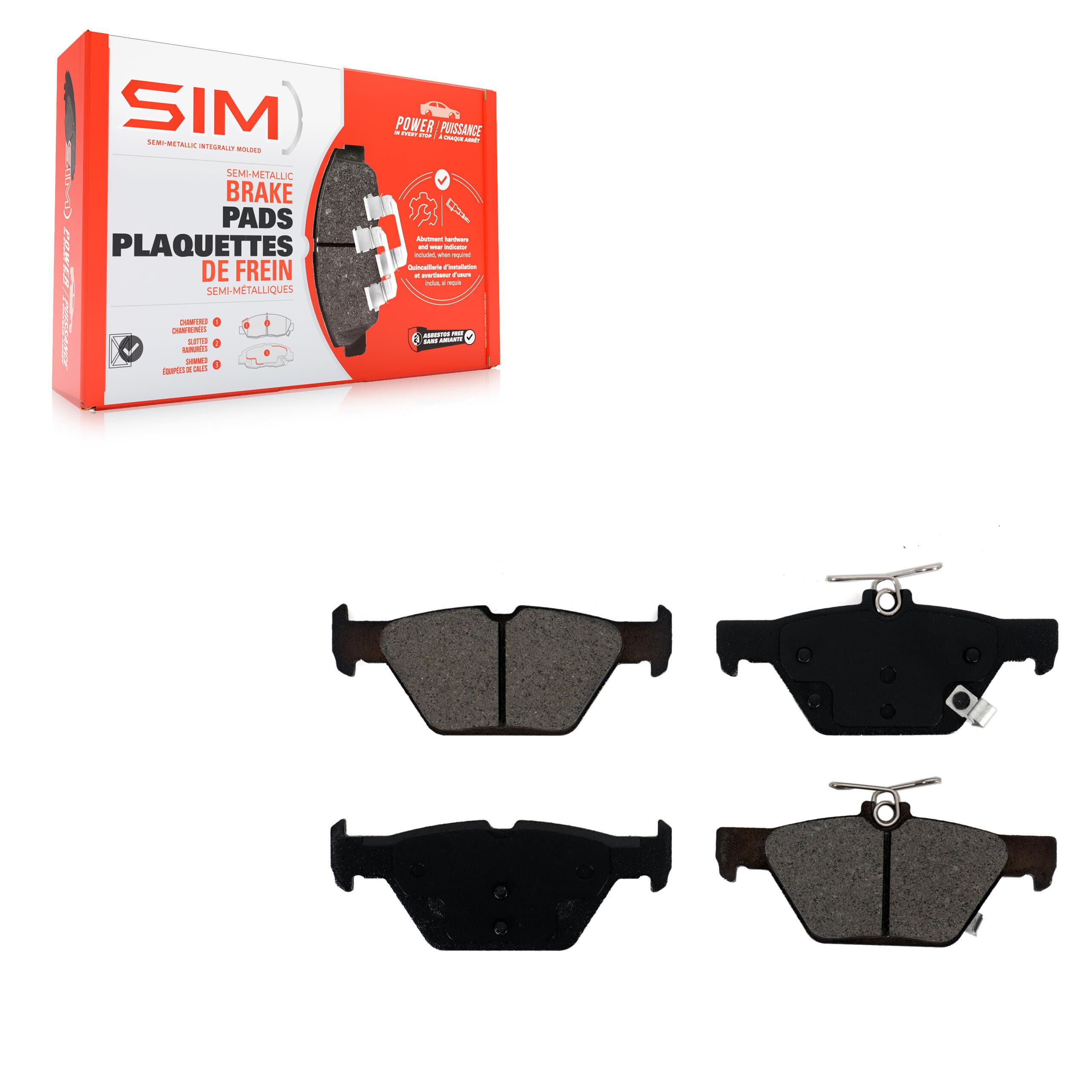 SIM - SIM-1808 - Rear Disc Brake Pad image 1