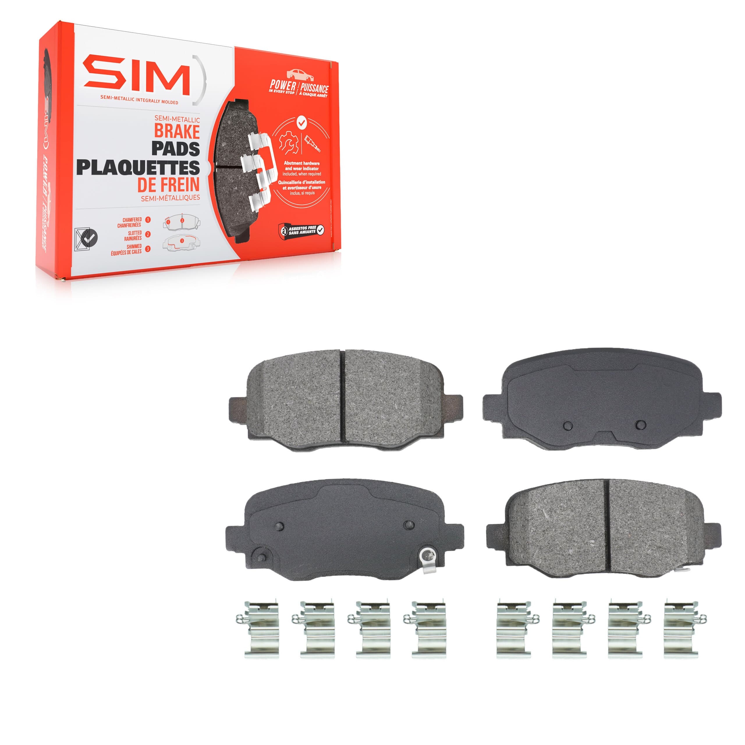SIM - SIM-1809 - Rear Disc Brake Pad image 1