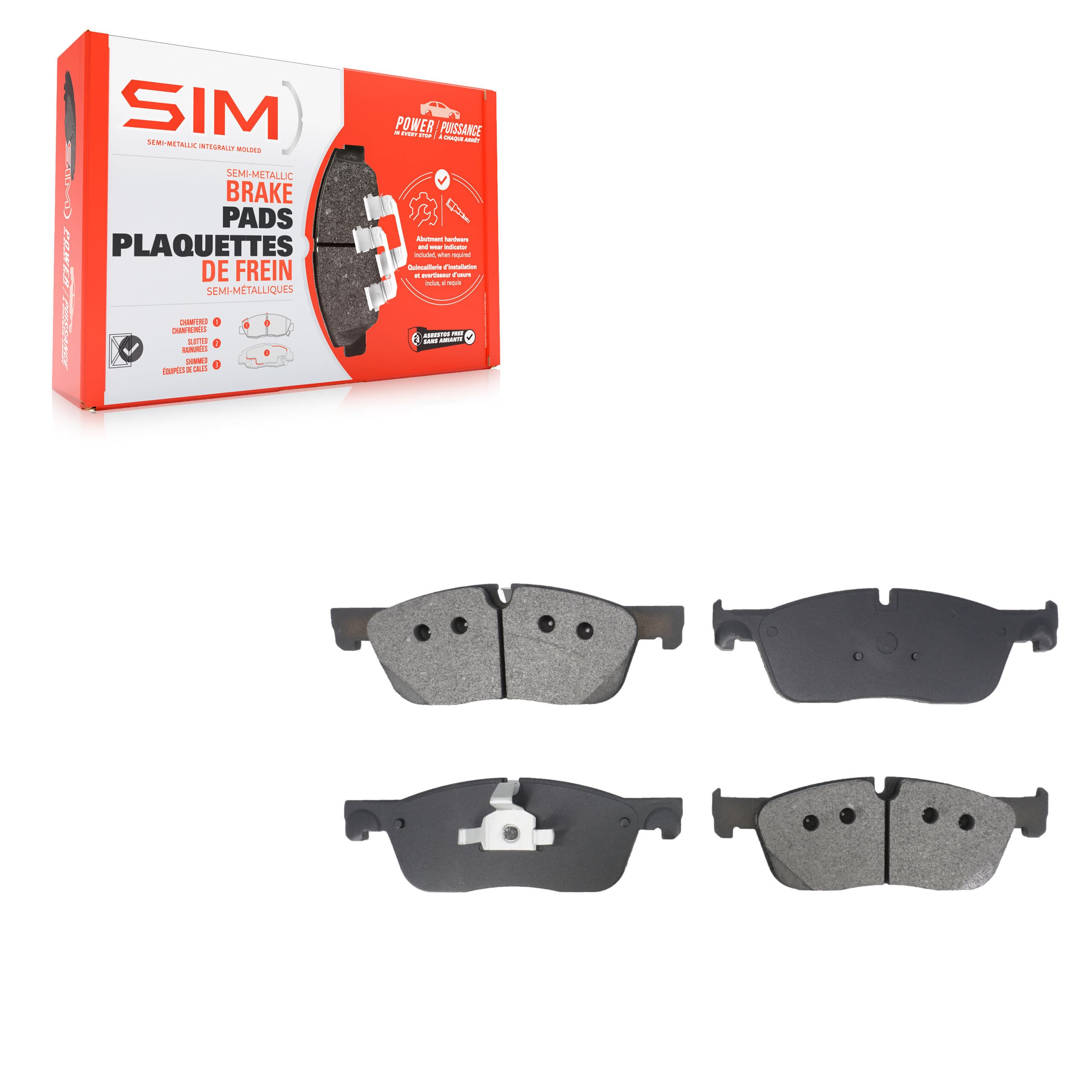 SIM - SIM-1838 - Front Disc Brake Pad image 1