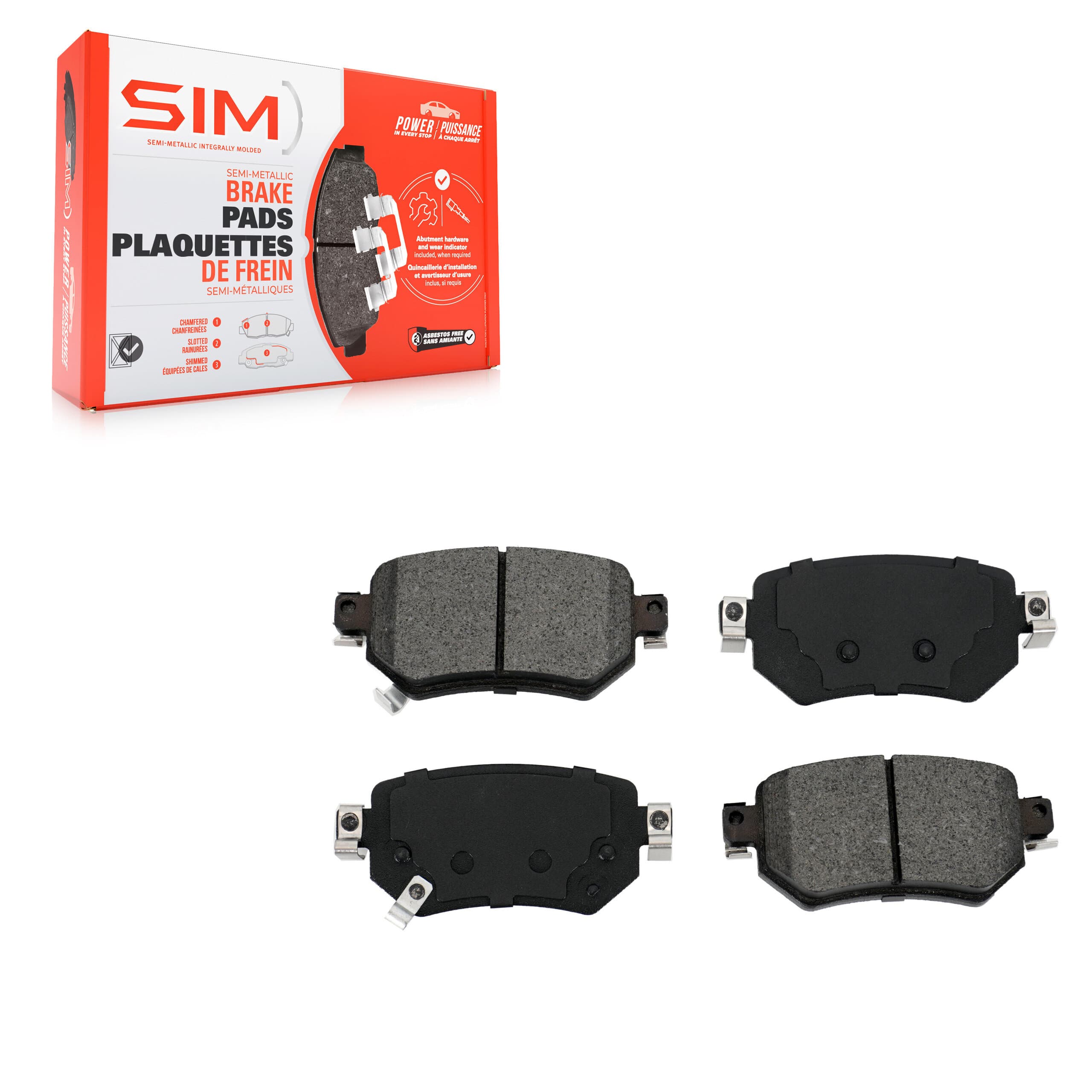 SIM - SIM-1874 - Rear Disc Brake Pad image 1
