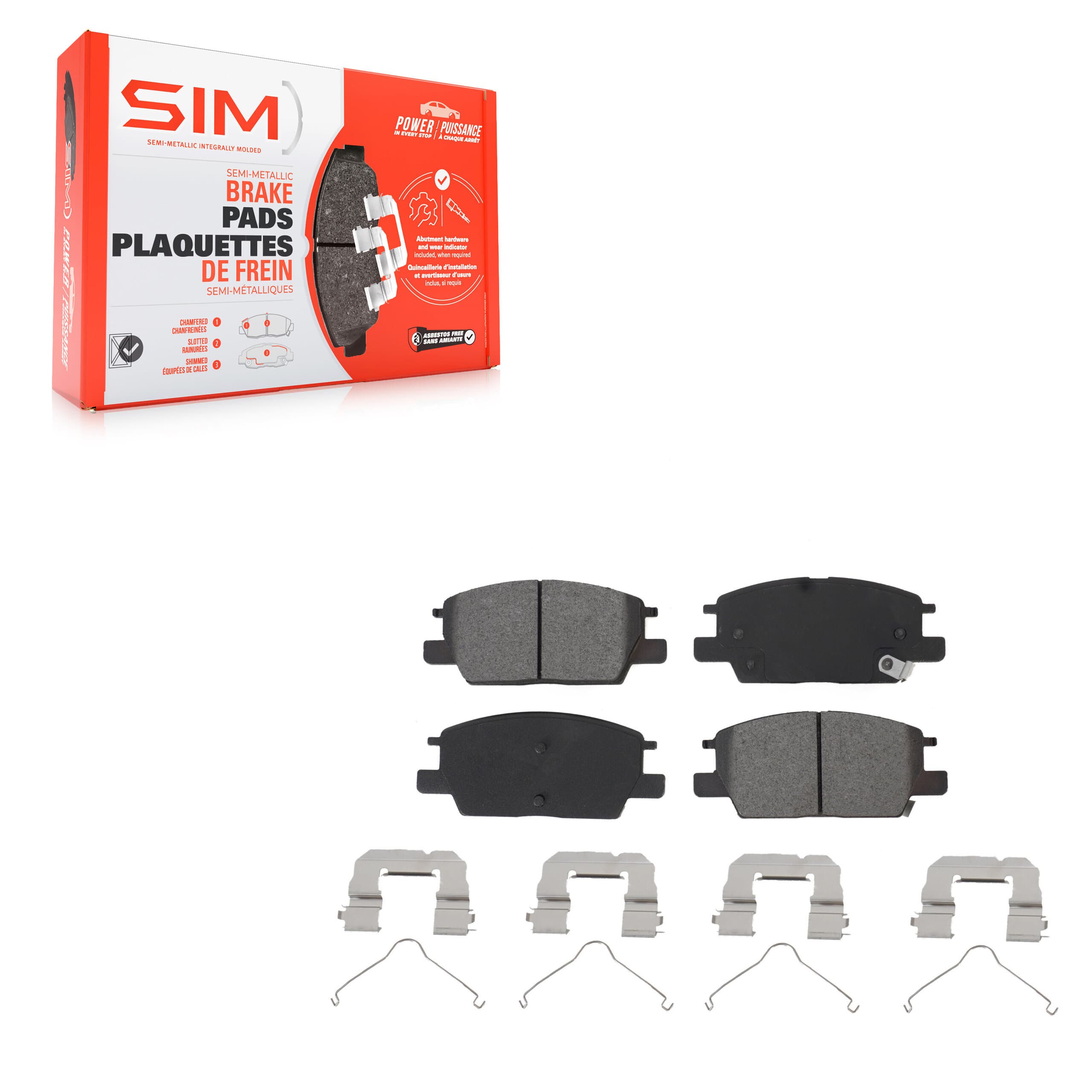 SIM - SIM-1913 - Front Disc Brake Pad image 1
