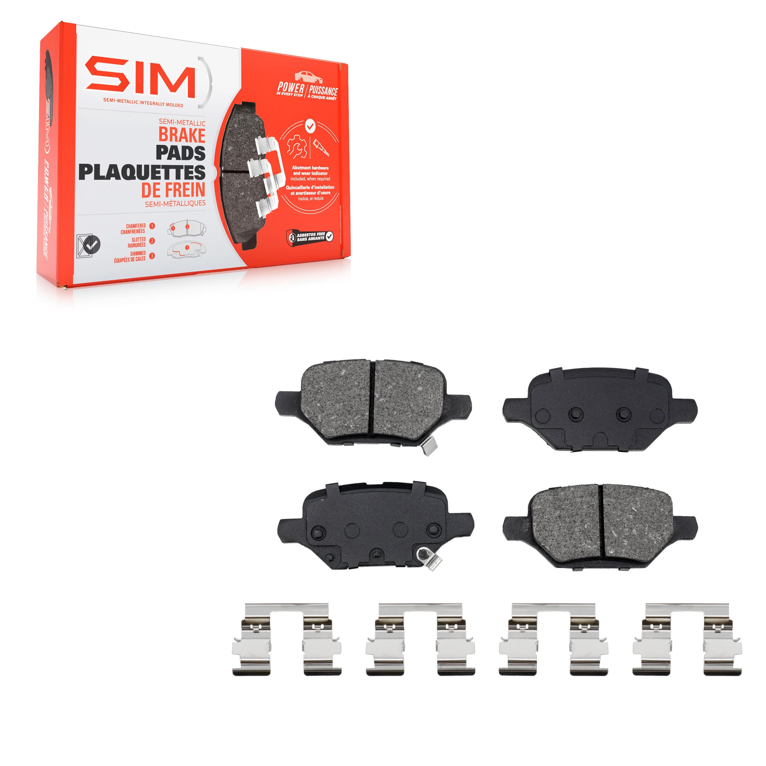 SIM - SIM-2168 - Rear Disc Brake Pad image 1