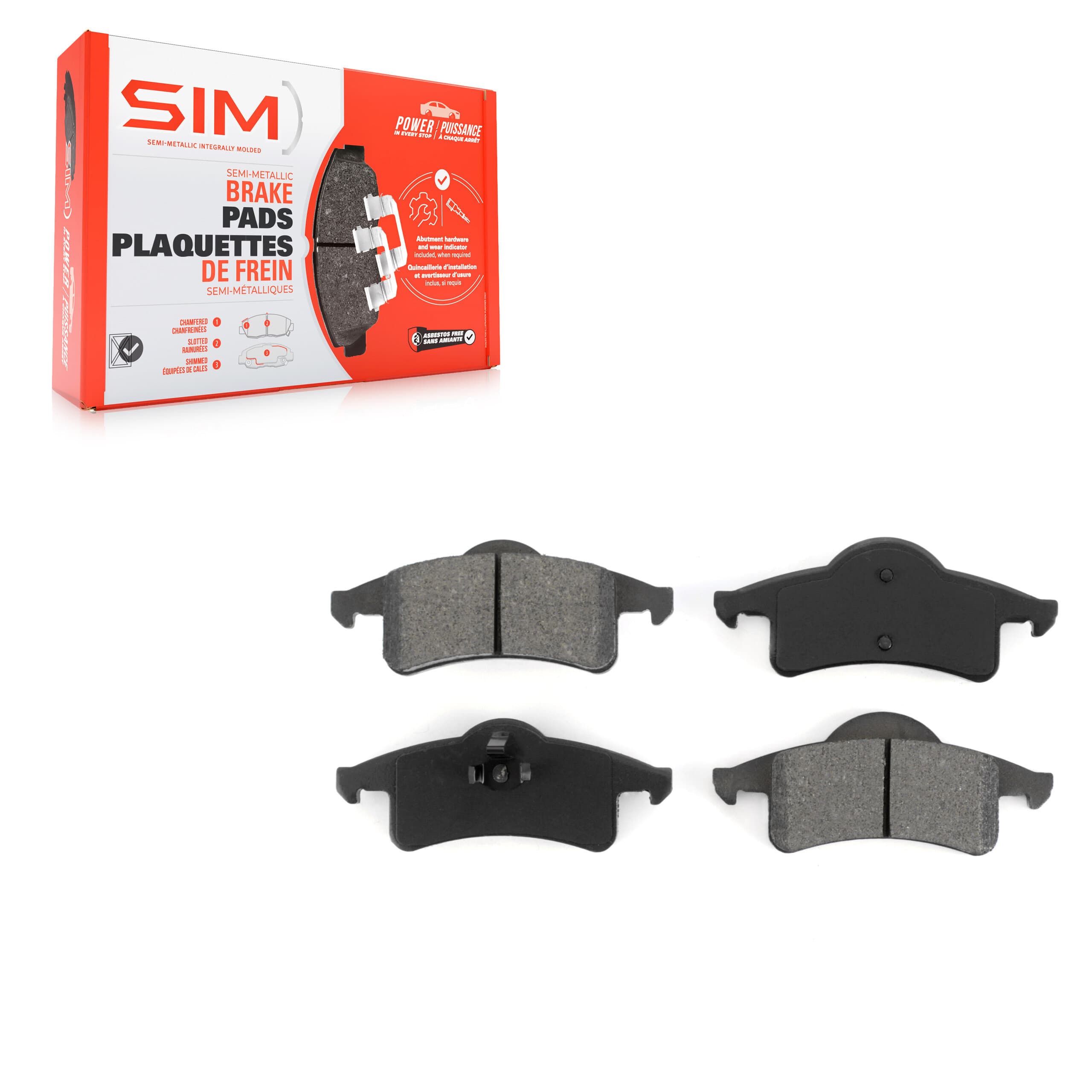 SIM - SIM-791 - Rear Disc Brake Pad image 1