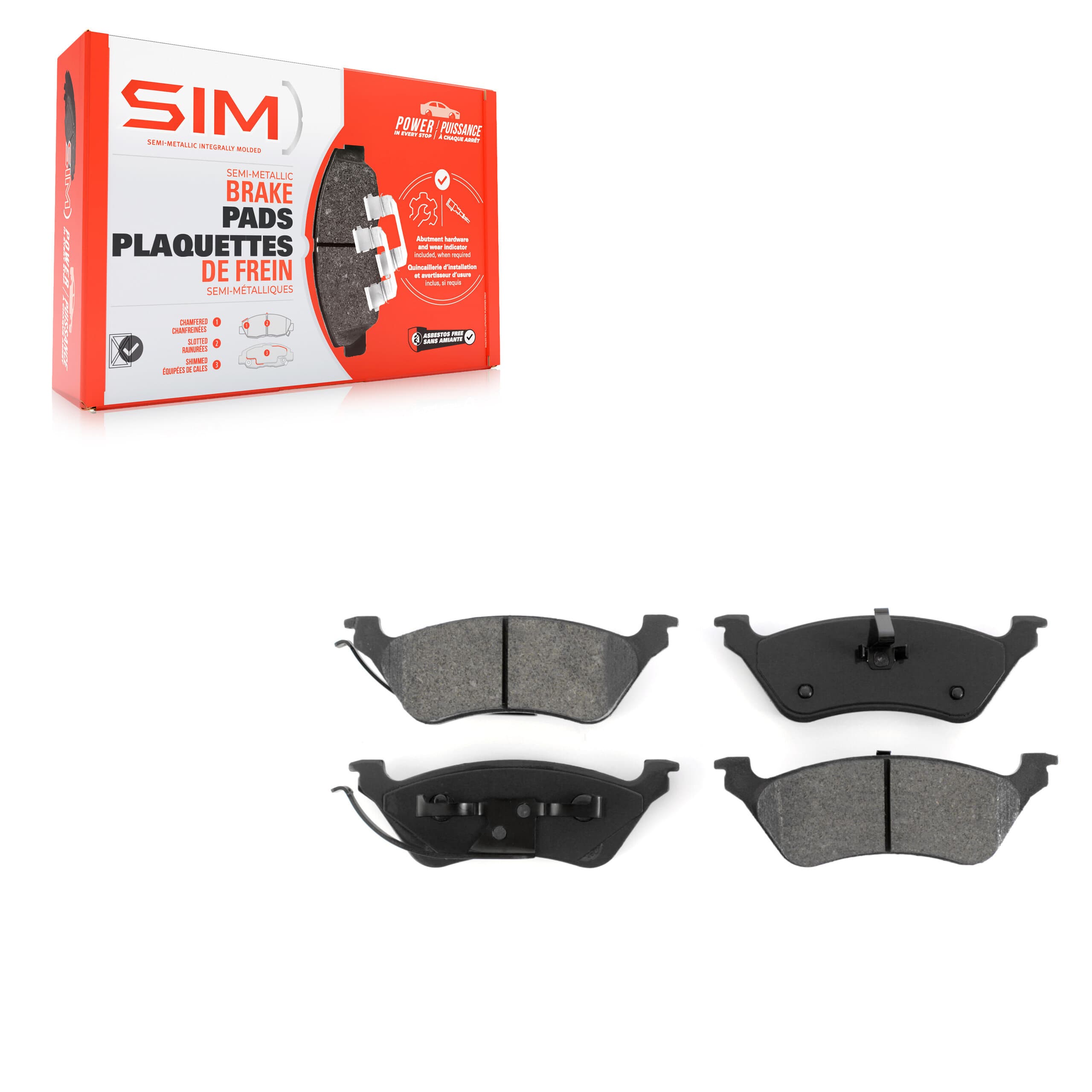 SIM - SIM-858 - Rear Disc Brake Pad image 1
