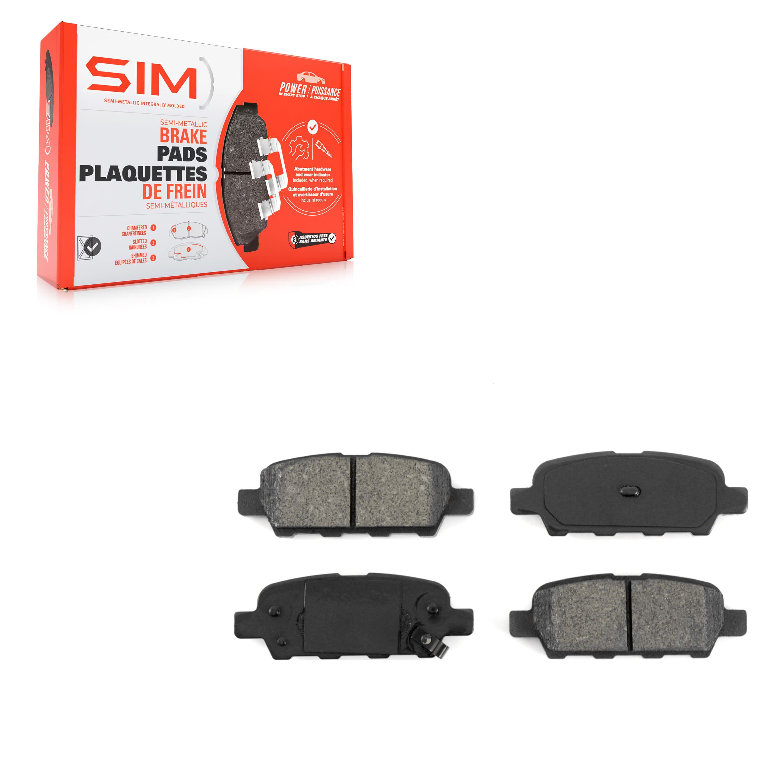 SIM - SIM-905 - Rear Disc Brake Pad image 1