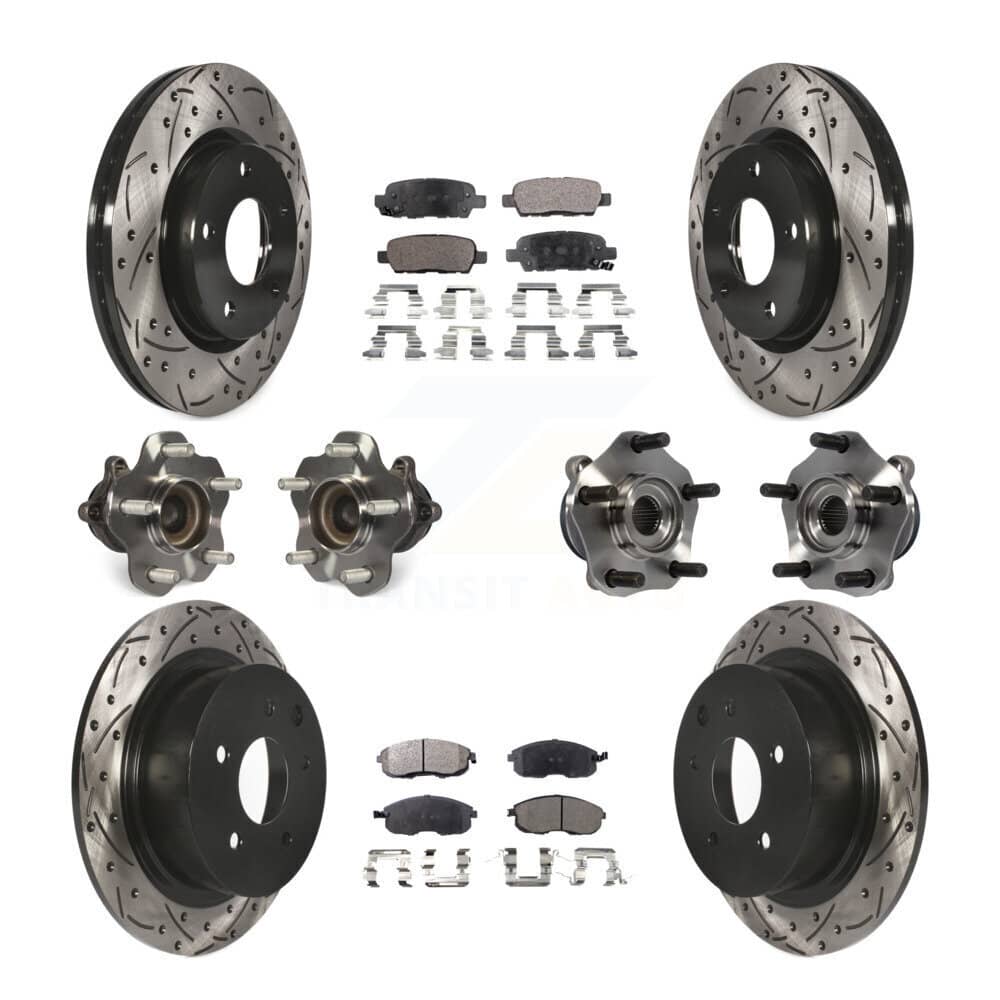 Transit Auto - KBB-110863 - Front and Rear Wheel Bearing and Hub Assembly Kits