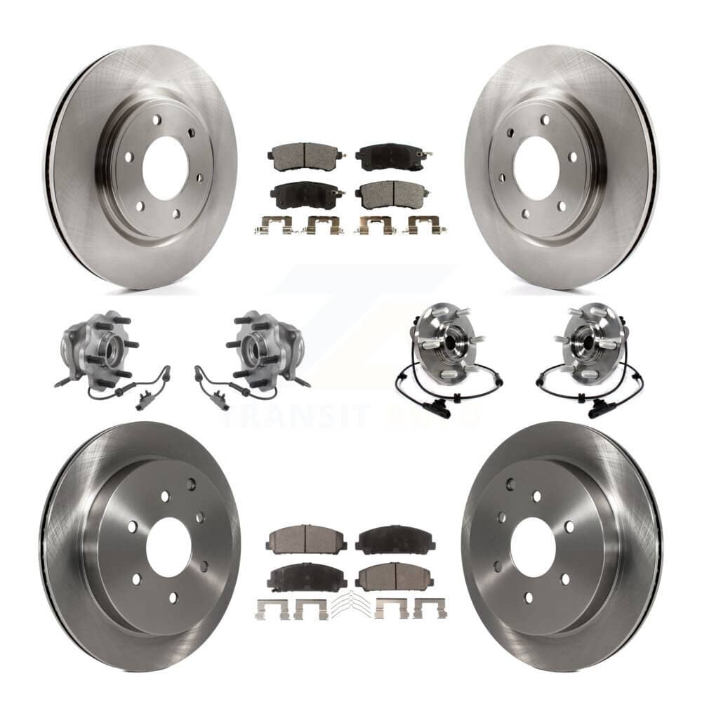 Transit Auto - KBB-113348 - Front and Rear Wheel Bearing and Hub Assembly Kits
