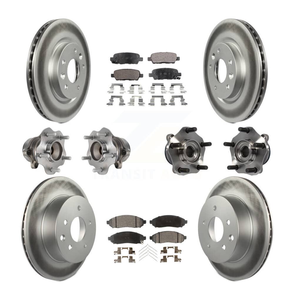 Transit Auto - KBB-113725 - Front and Rear Wheel Bearing and Hub Assembly Kits