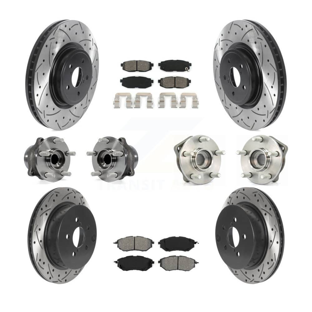 Transit Auto - KBB-115856 - Front and Rear Wheel Bearing and Hub Assembly Kits