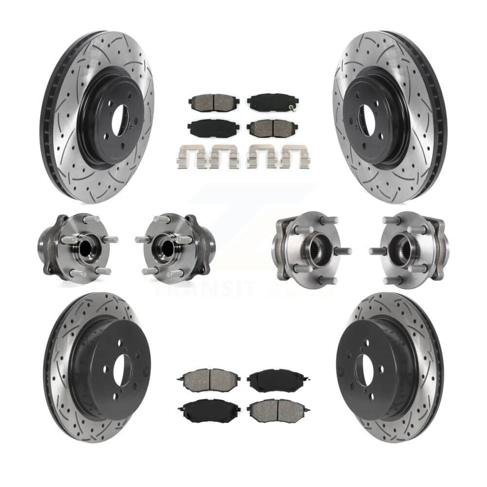 Transit Auto - KBB-115858 - Front and Rear Wheel Bearing and Hub Assembly Kits