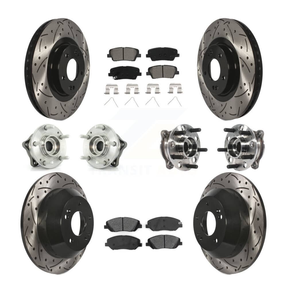 Transit Auto - KBB-115877 - Front and Rear Wheel Bearing and Hub Assembly Kits