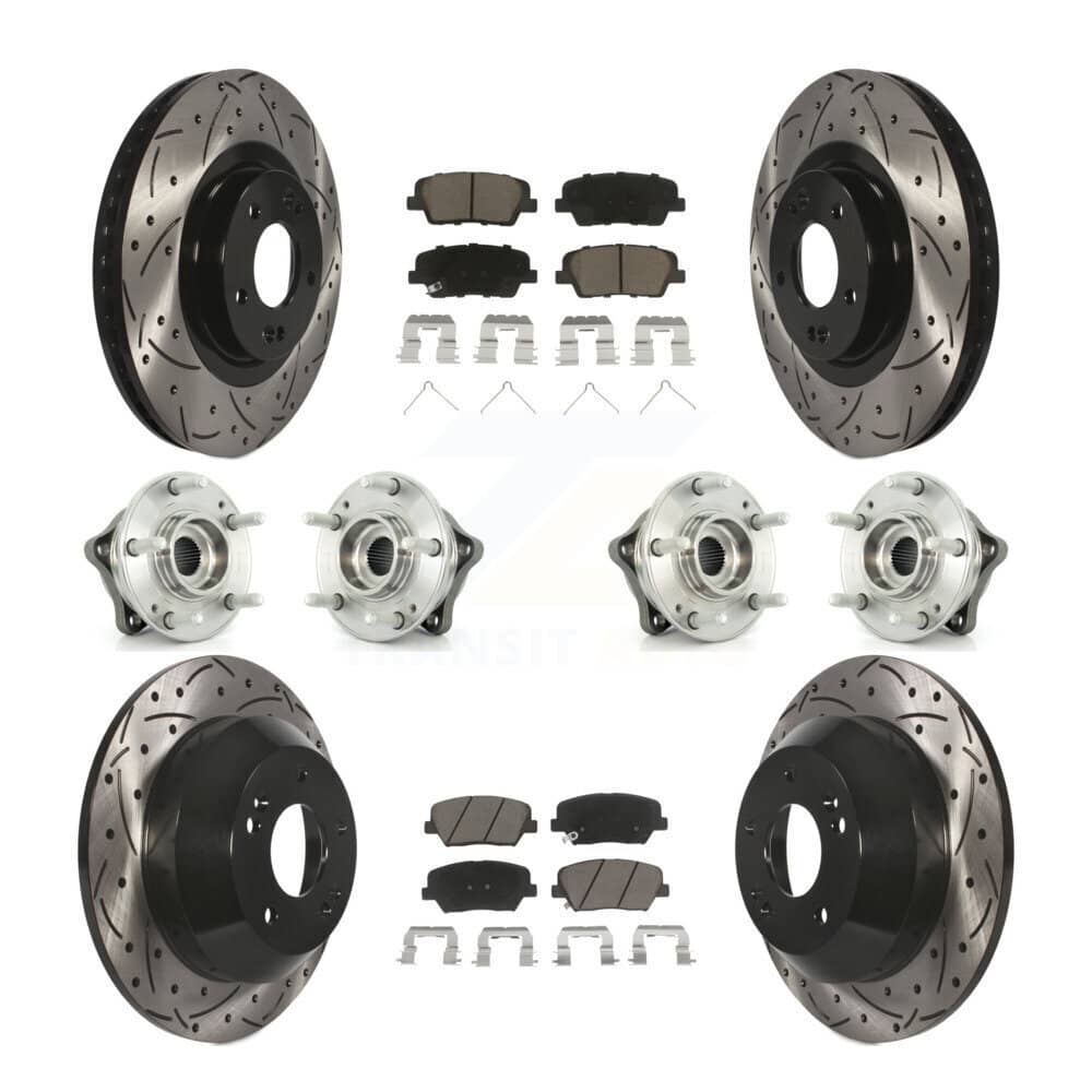 Transit Auto - KBB-119824 - Front and Rear Wheel Bearing and Hub Assembly Kits