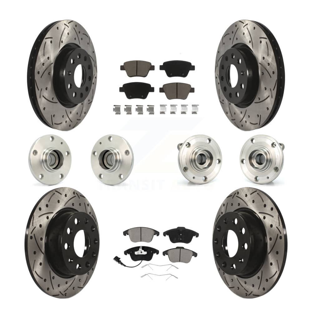 Transit Auto - KBB-119826 - Front and Rear Wheel Bearing and Hub Assembly Kits