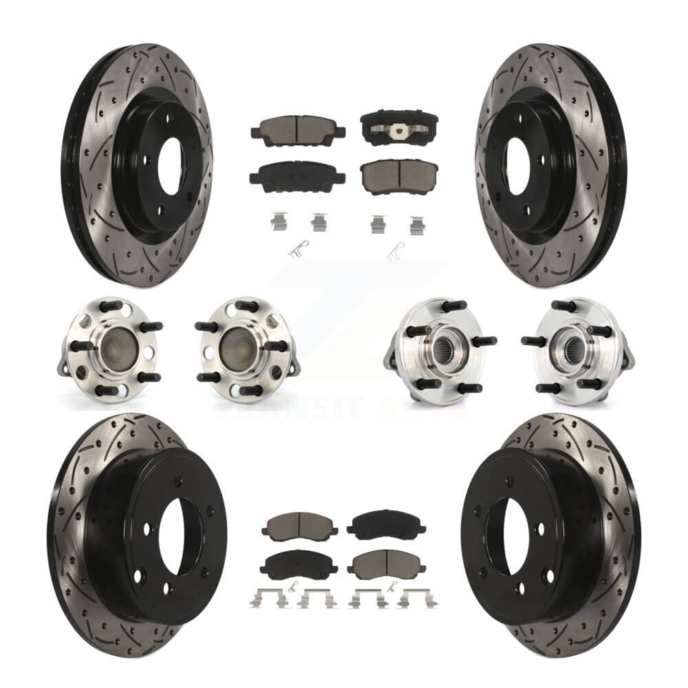 Transit Auto - KBB-119833 - Front and Rear Wheel Bearing and Hub Assembly Kits